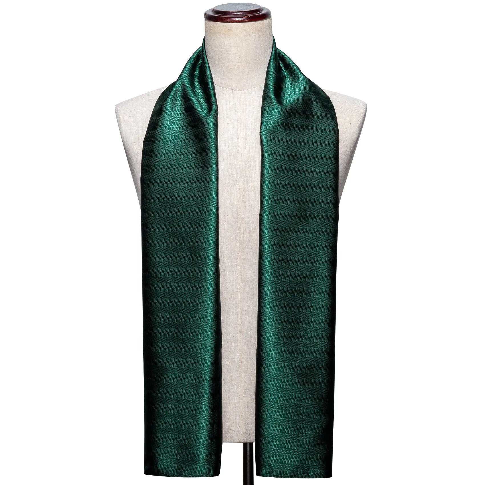 Dark Green Novelty Woven Men's Silk Scarf Necktie Set sold by Ties2You product image thumbnail 2