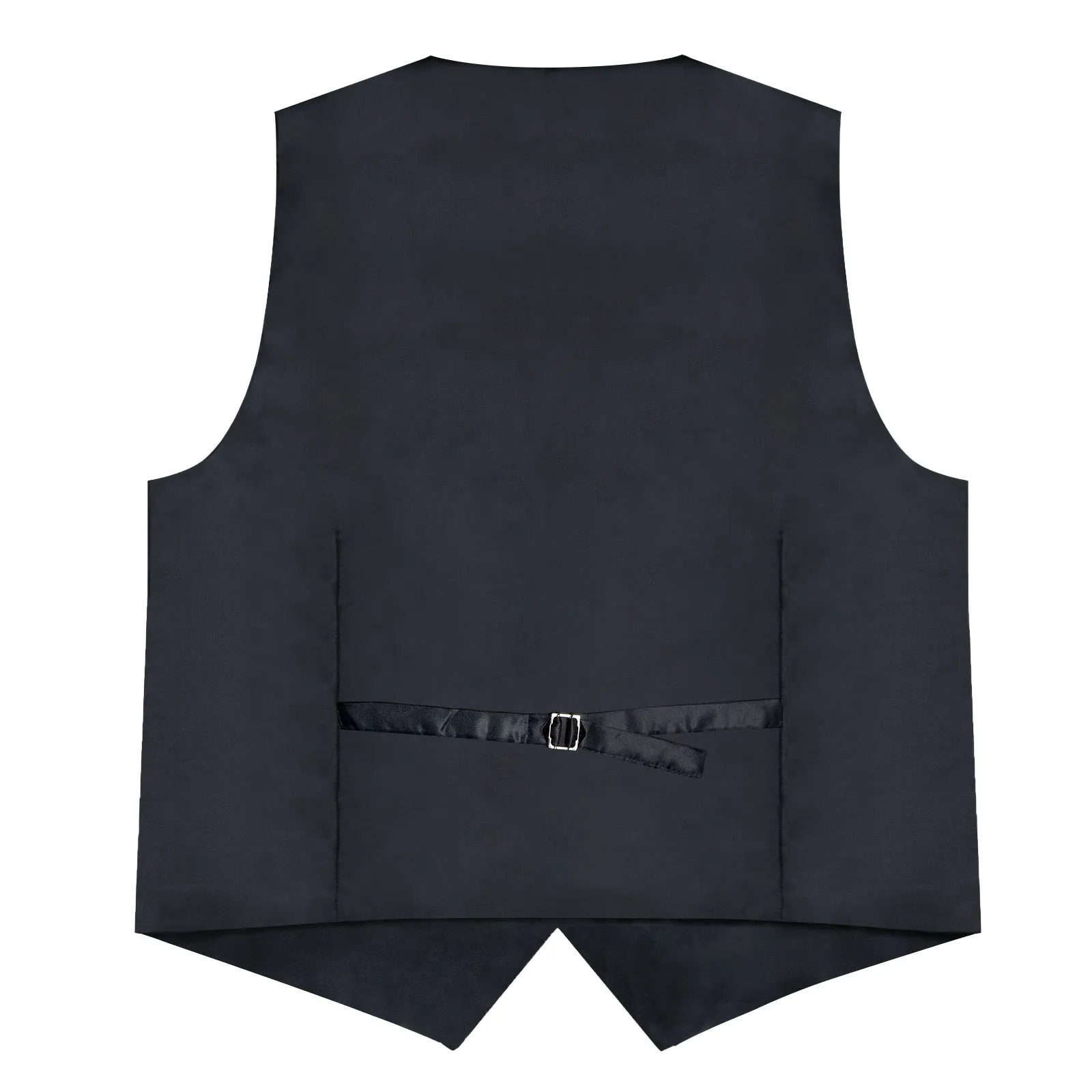 Navy Blue Solid Silk Men's Vest Single Vest sold by Ties2You product image thumbnail 5