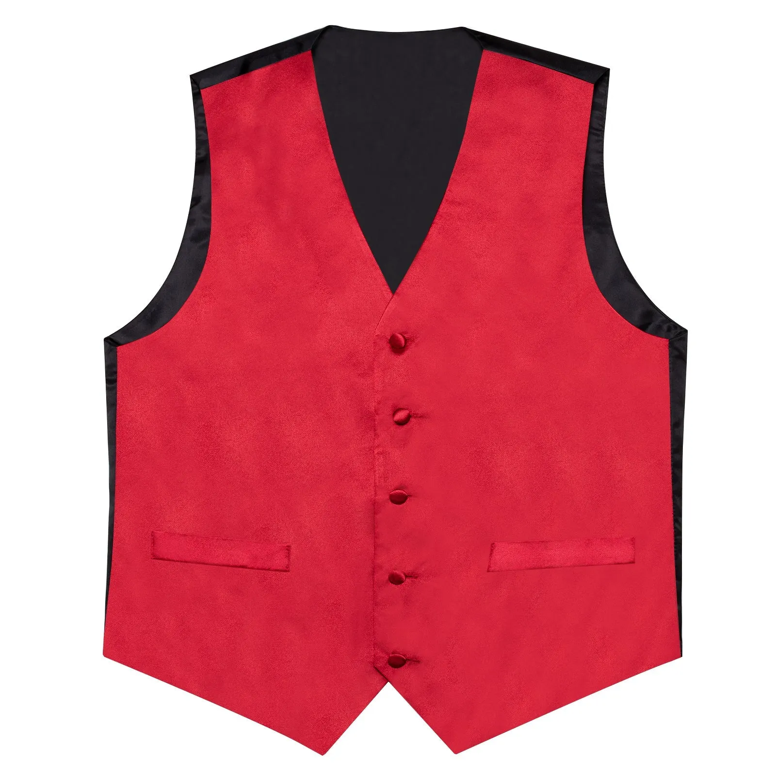 Red Solid Silk Men's Vest Single Vest sold by Ties2You product image thumbnail 5