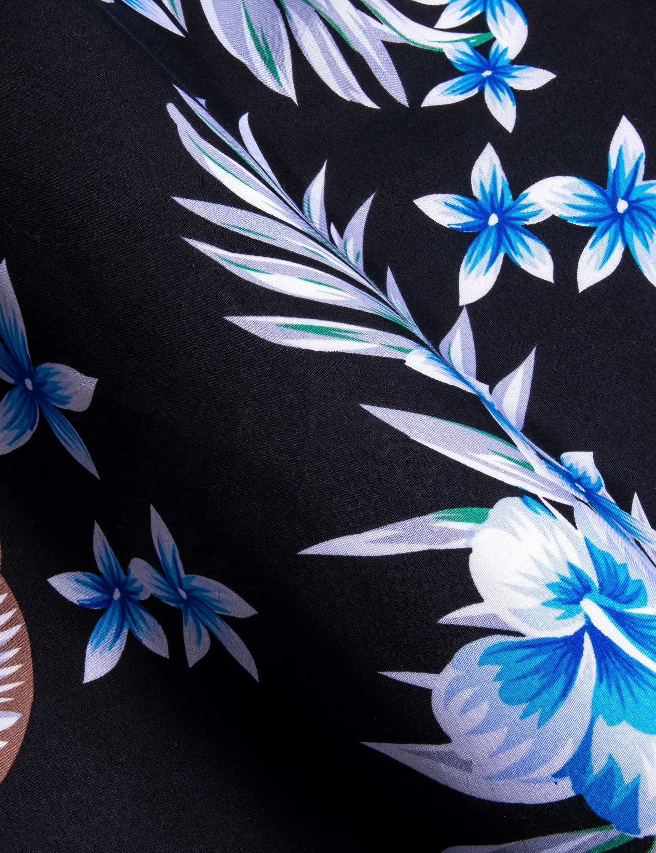 Black Blue Leaves Novelty Men's Short Sleeve Summer Shirt sold by Ties2You product image thumbnail 5