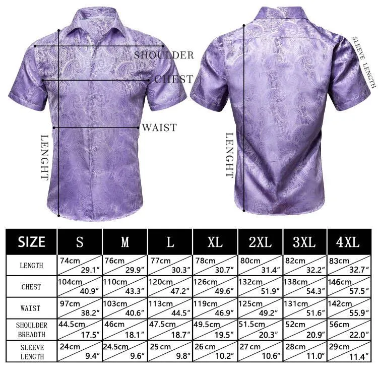 Blue Beige Floral Men's Short Sleeve Summer Shirt sold by Ties2You product image thumbnail 5