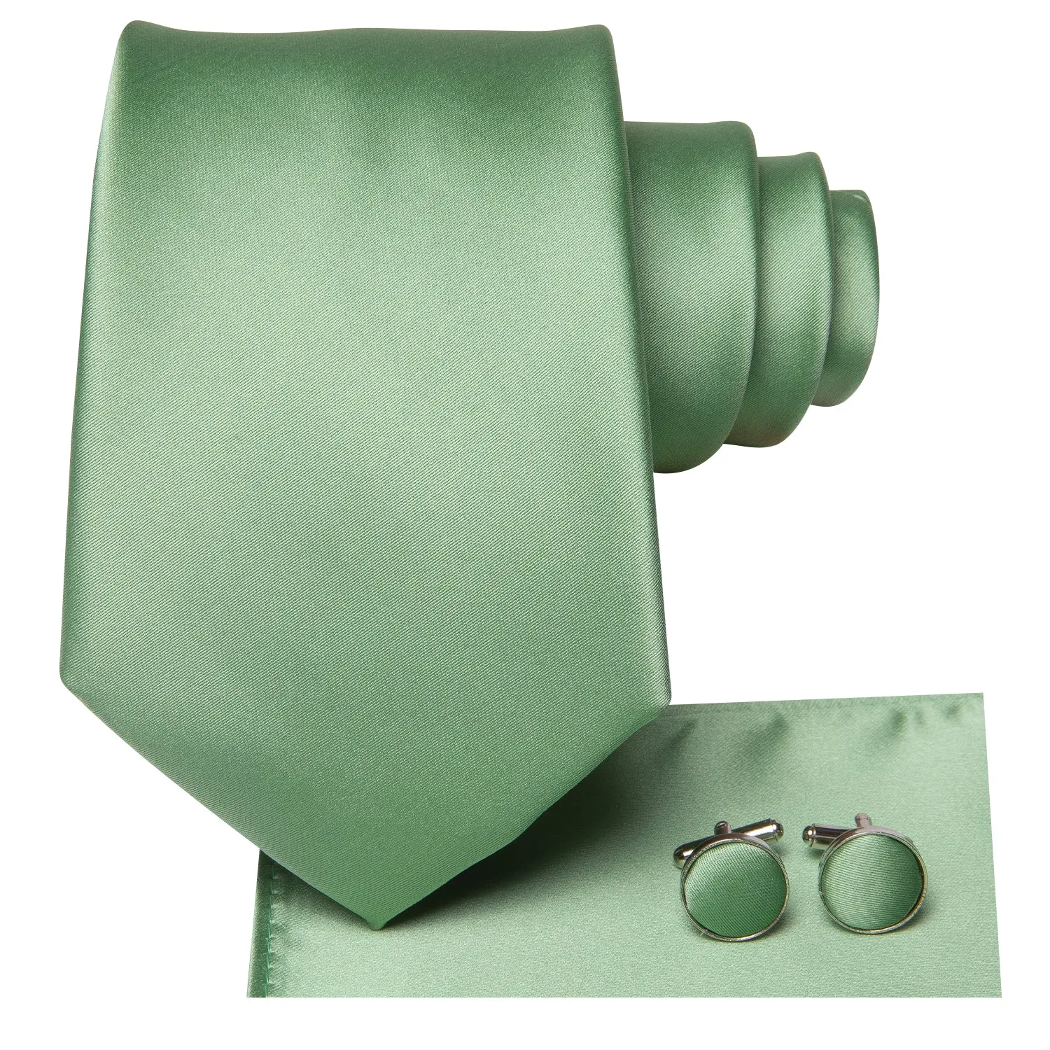 Ties2you Extra Long Tie Cyan Solid 70 Inch Tie Hanky Cufflinks Set sold by Ties2You product image thumbnail 3