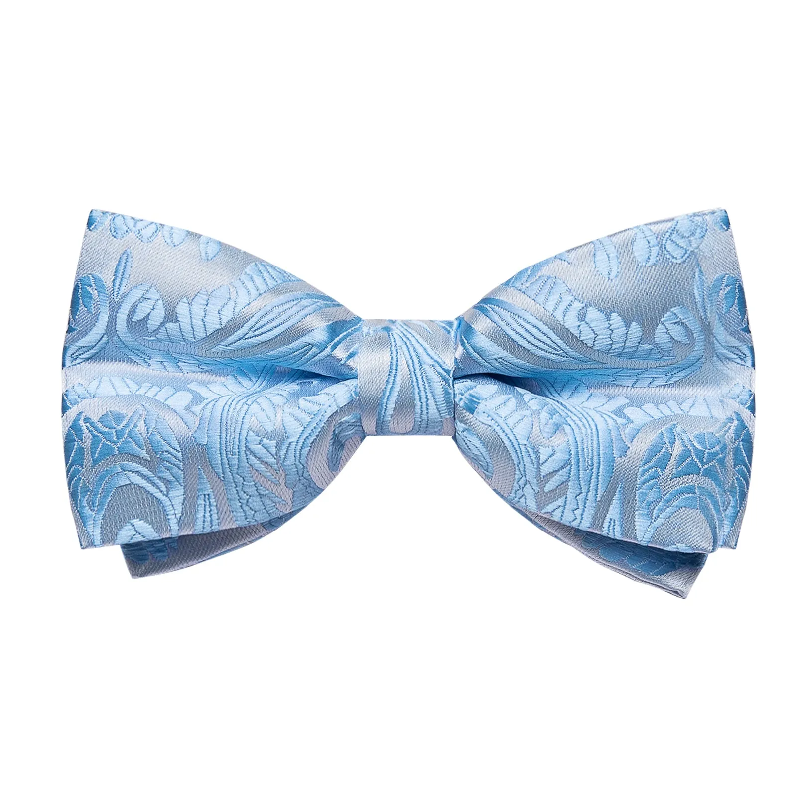 Sky Blue Paisley Jacquard Silk Men's Vest Hanky Cufflinks Necktie Bowtie Set sold by Ties2You product image thumbnail 5