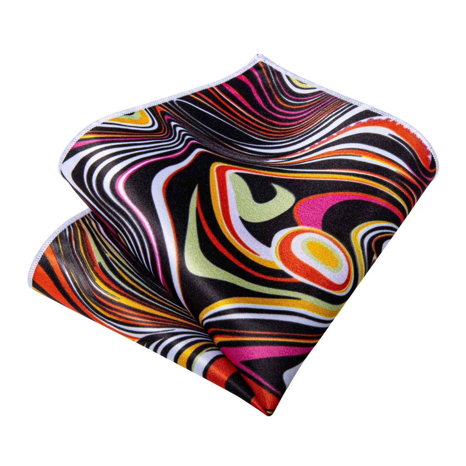 Black Orange Novelty Silk Men's Tie Hanky Cufflinks Set sold by Ties2You product image thumbnail 5