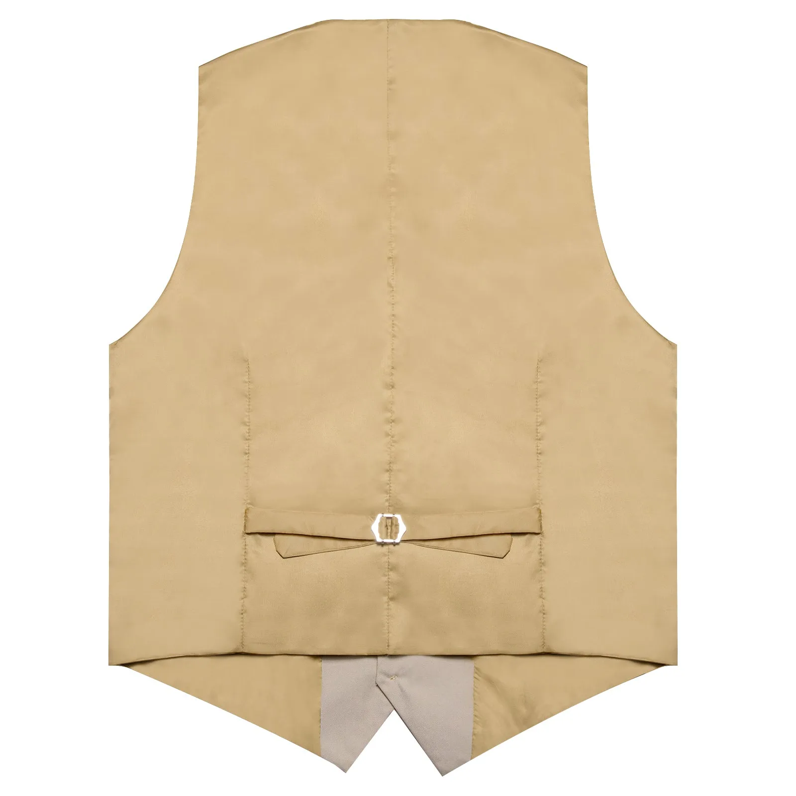 Champagne Solid Silk Men's Classic Vest sold by Ties2You product image thumbnail 4