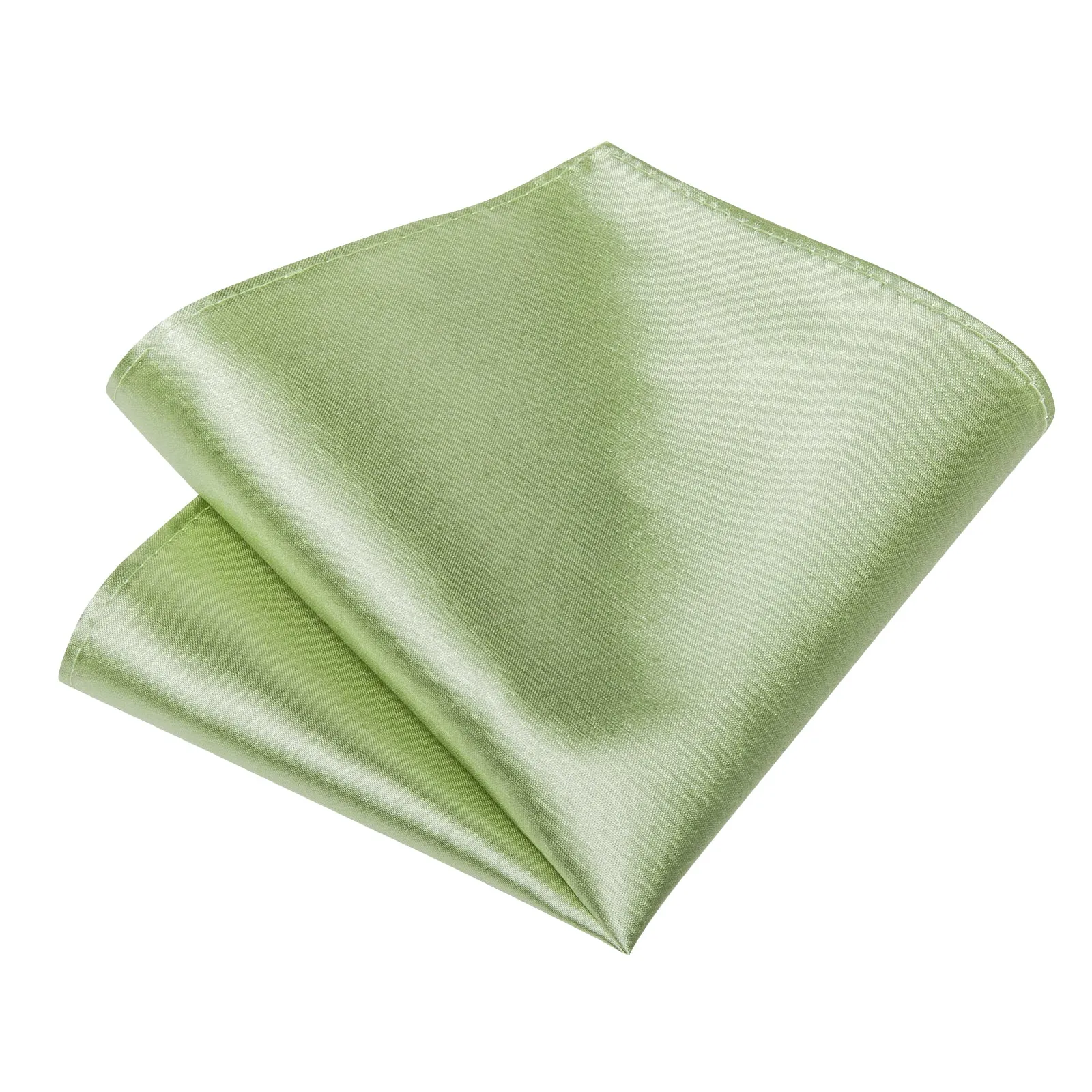 Light Green Satin Solid Men's Necktie Hanky Tie Set sold by Ties2You product image thumbnail 5