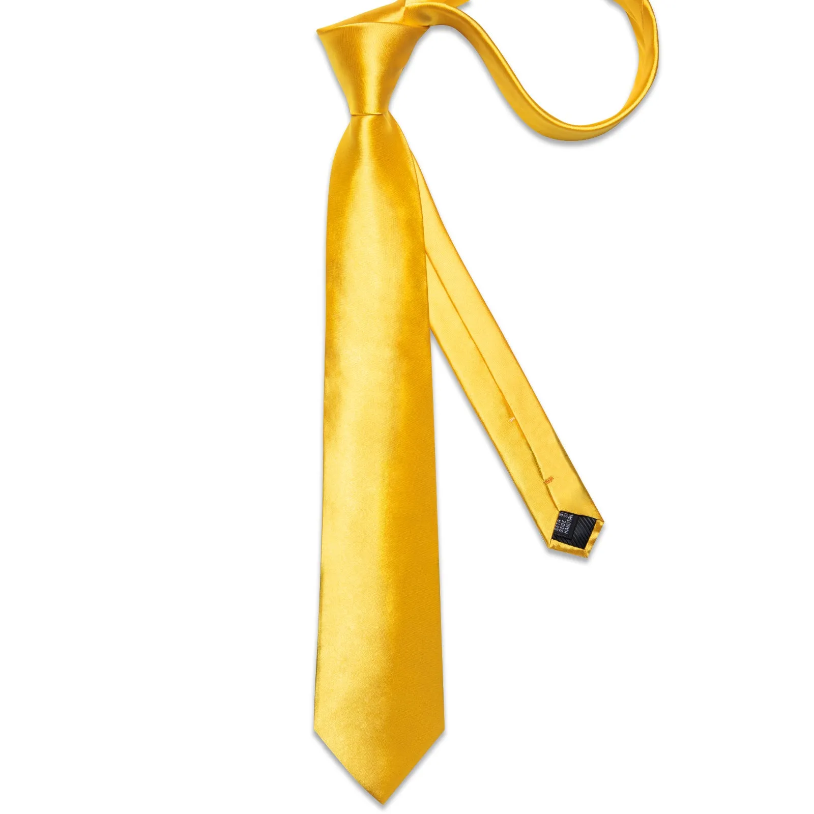 2PCS Golden Satin Solid Men's Necktie Hanky Tie Set sold by Ties2You product image thumbnail 2