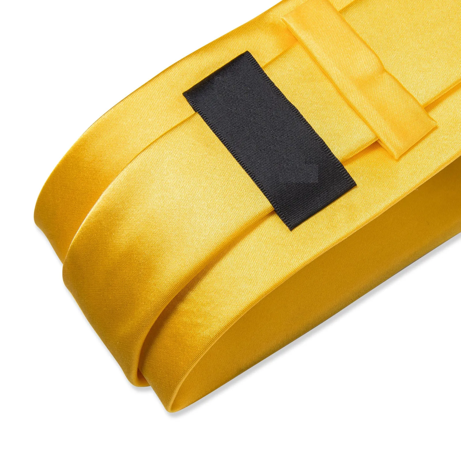 2PCS Golden Satin Solid Men's Necktie Hanky Tie Set sold by Ties2You product image thumbnail 4