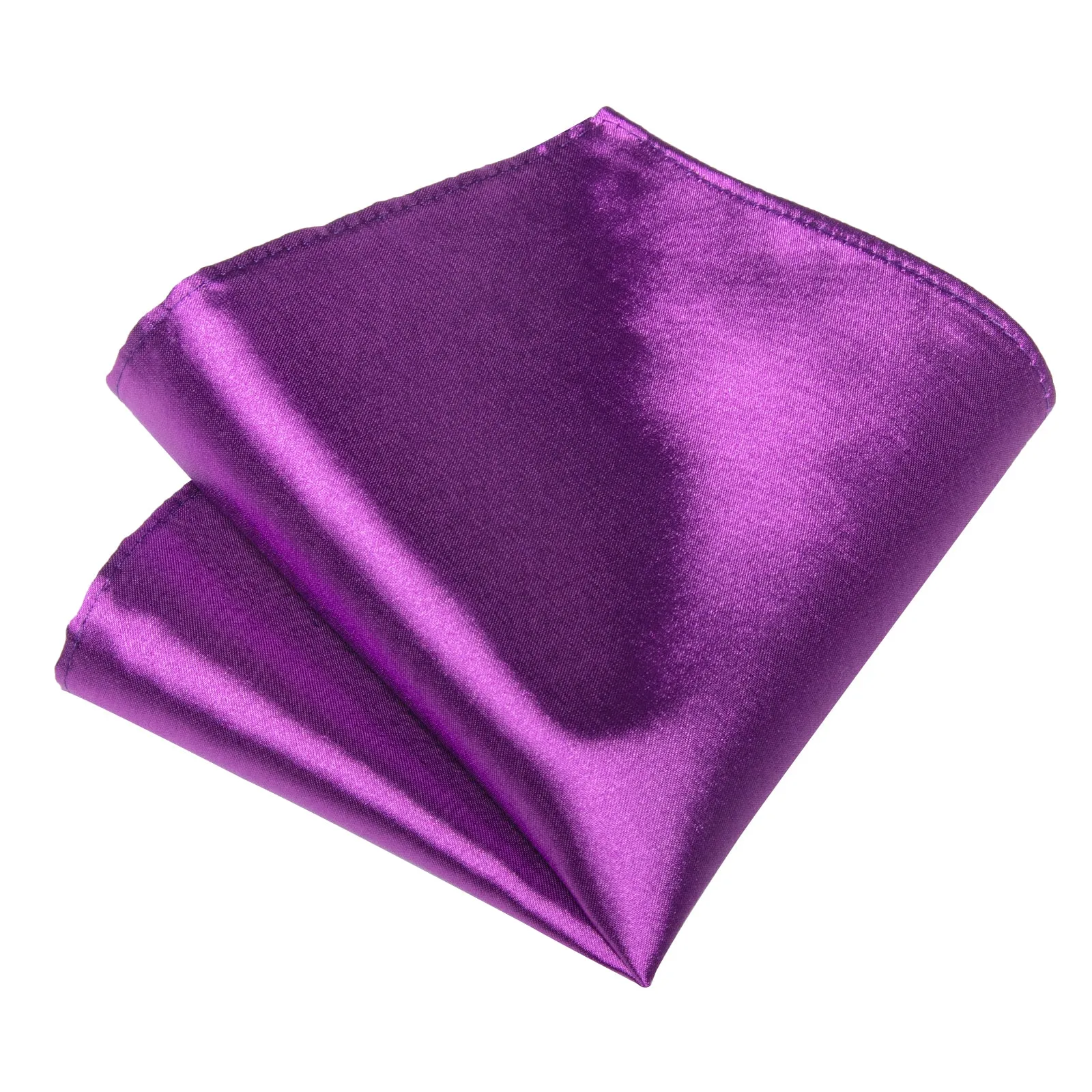 Purple Pure Satin Solid Necktie Pocket Square Tie Set sold by Ties2You product image thumbnail 4