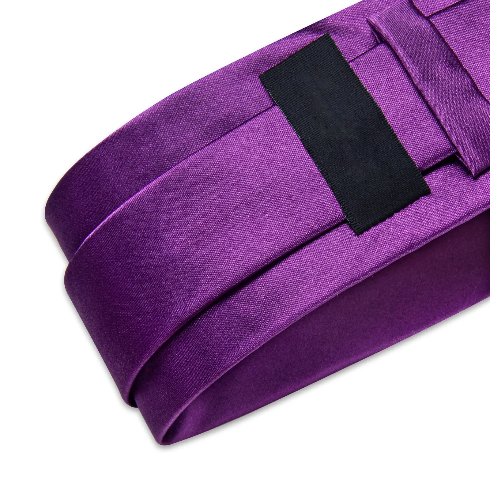 Purple Pure Satin Solid Necktie Pocket Square Tie Set sold by Ties2You product image thumbnail 5