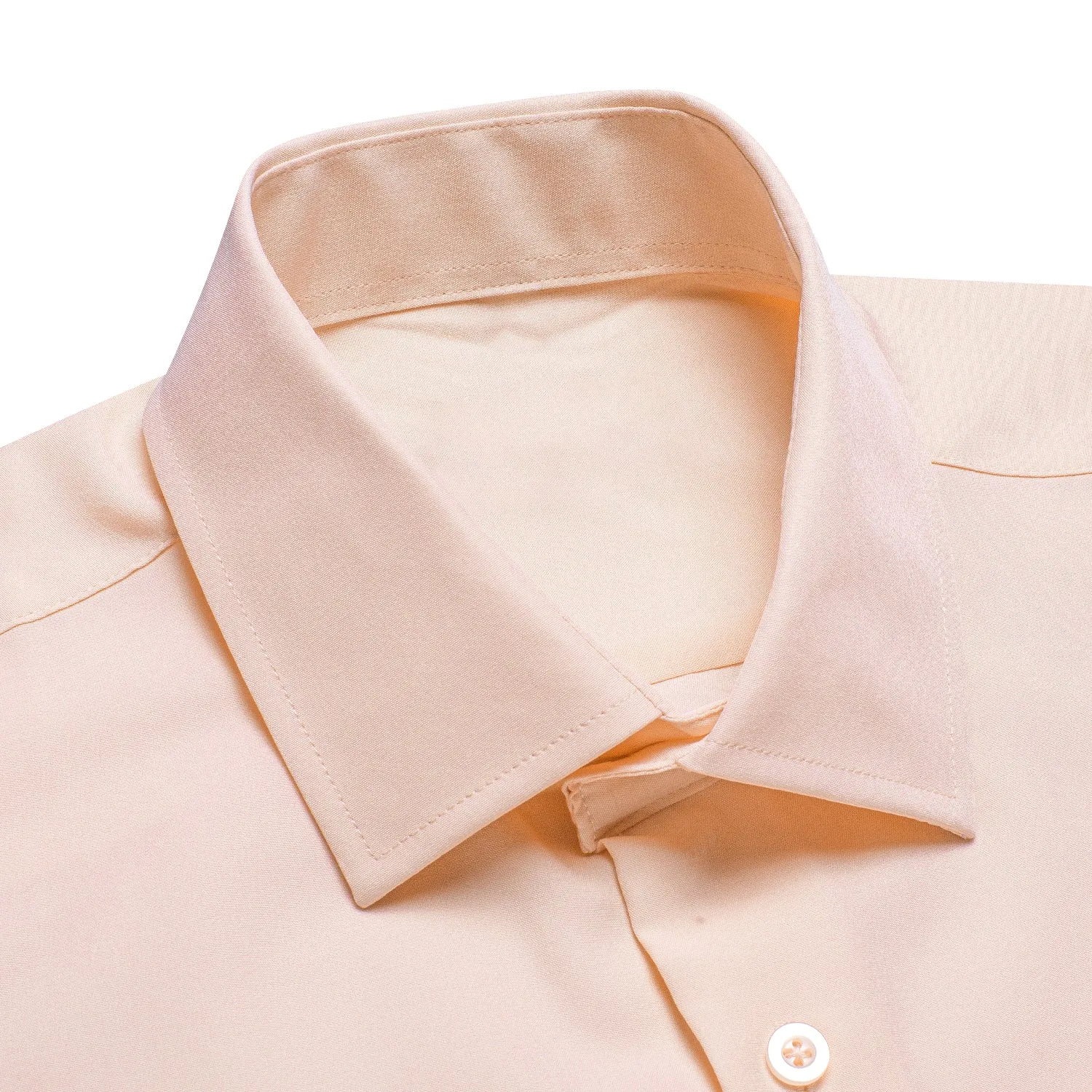 Light Pink Solid Men's Long Sleeve Cotton Shirt sold by Ties2You product image thumbnail 3