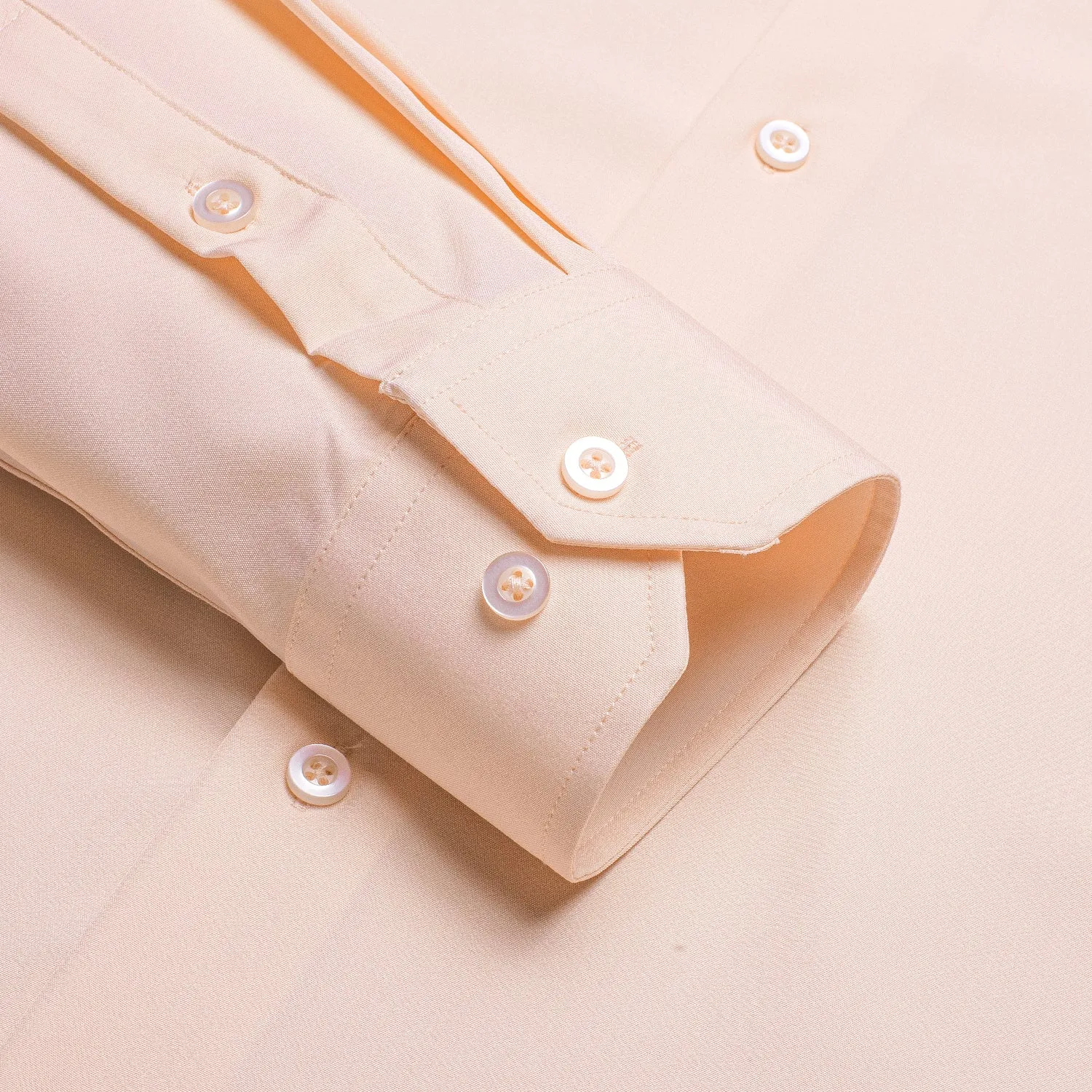 Light Pink Solid Men's Long Sleeve Cotton Shirt sold by Ties2You product image thumbnail 4