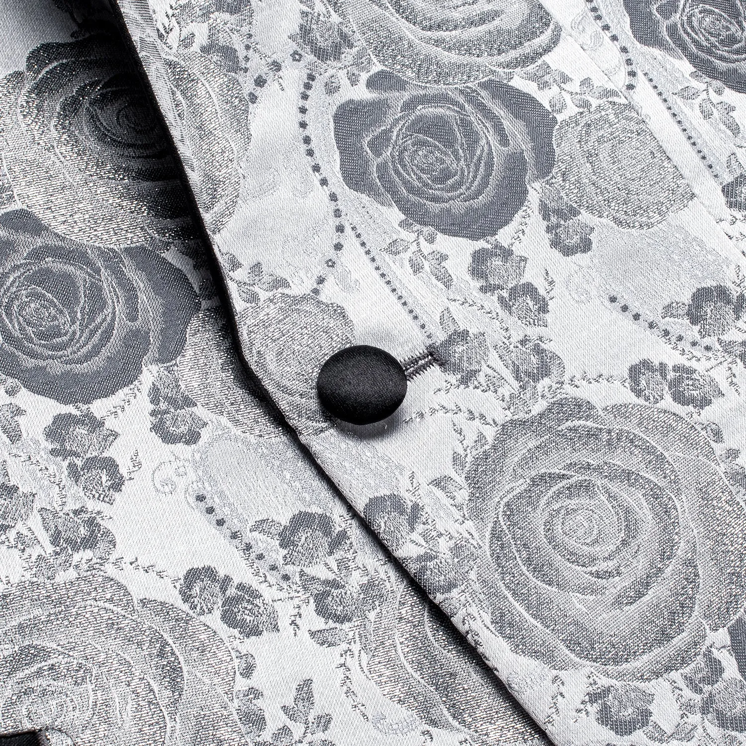 Ties2you White Grey Rose Floral Mens Suit Fashionable Suit For Party Casual sold by Ties2You product image thumbnail 3