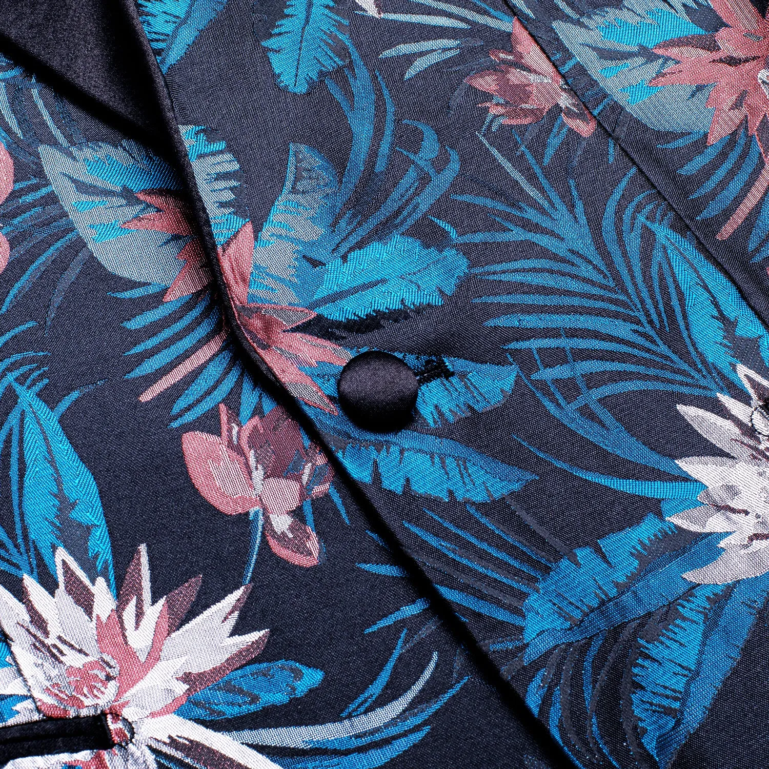 Black Blue White Epiphyllum Floral Men's Suit for Party sold by Ties2You product image thumbnail 3