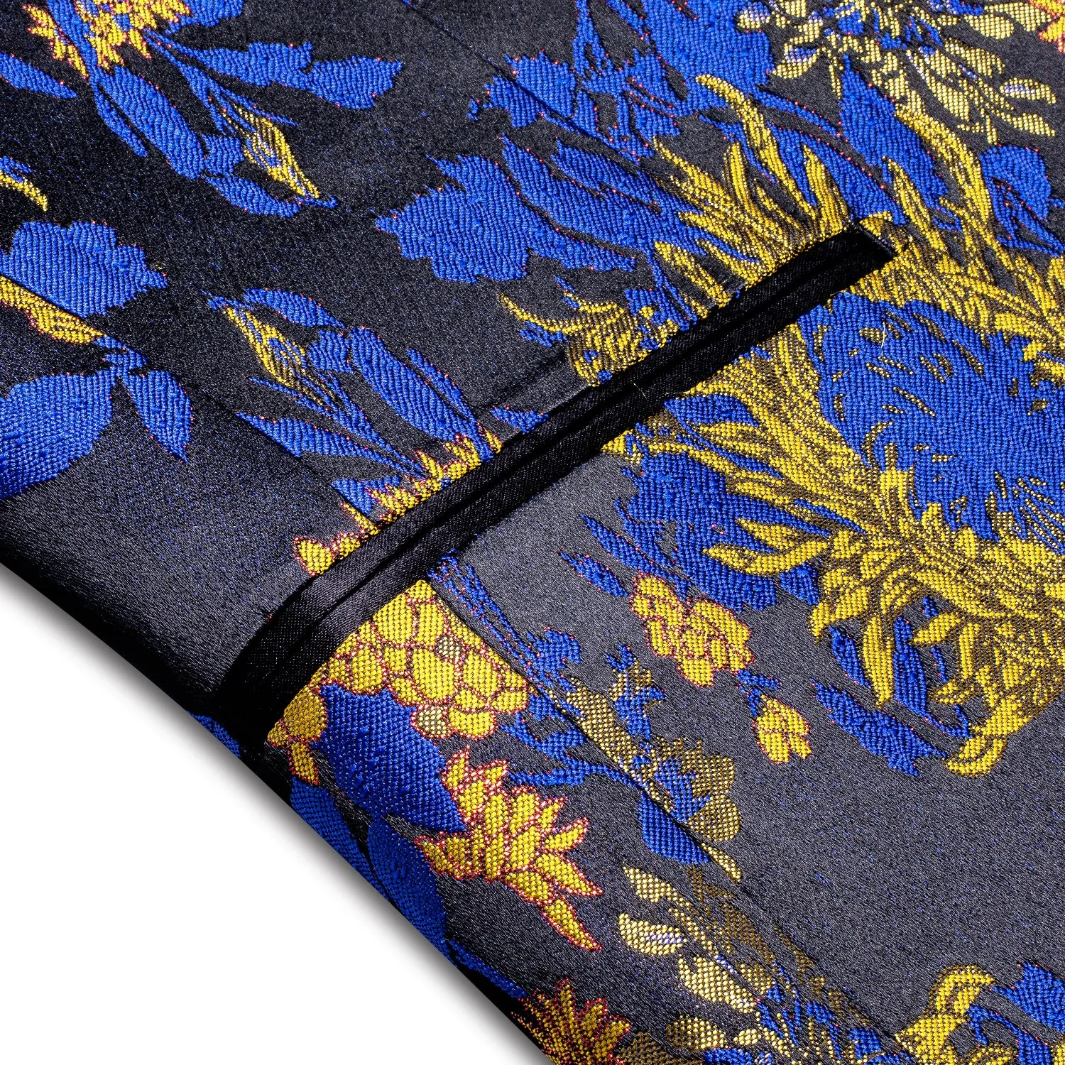 Ties2you Men's Suit Black Yellow Blue Sunflower Floral Suit For Party sold by Ties2You product image thumbnail 4