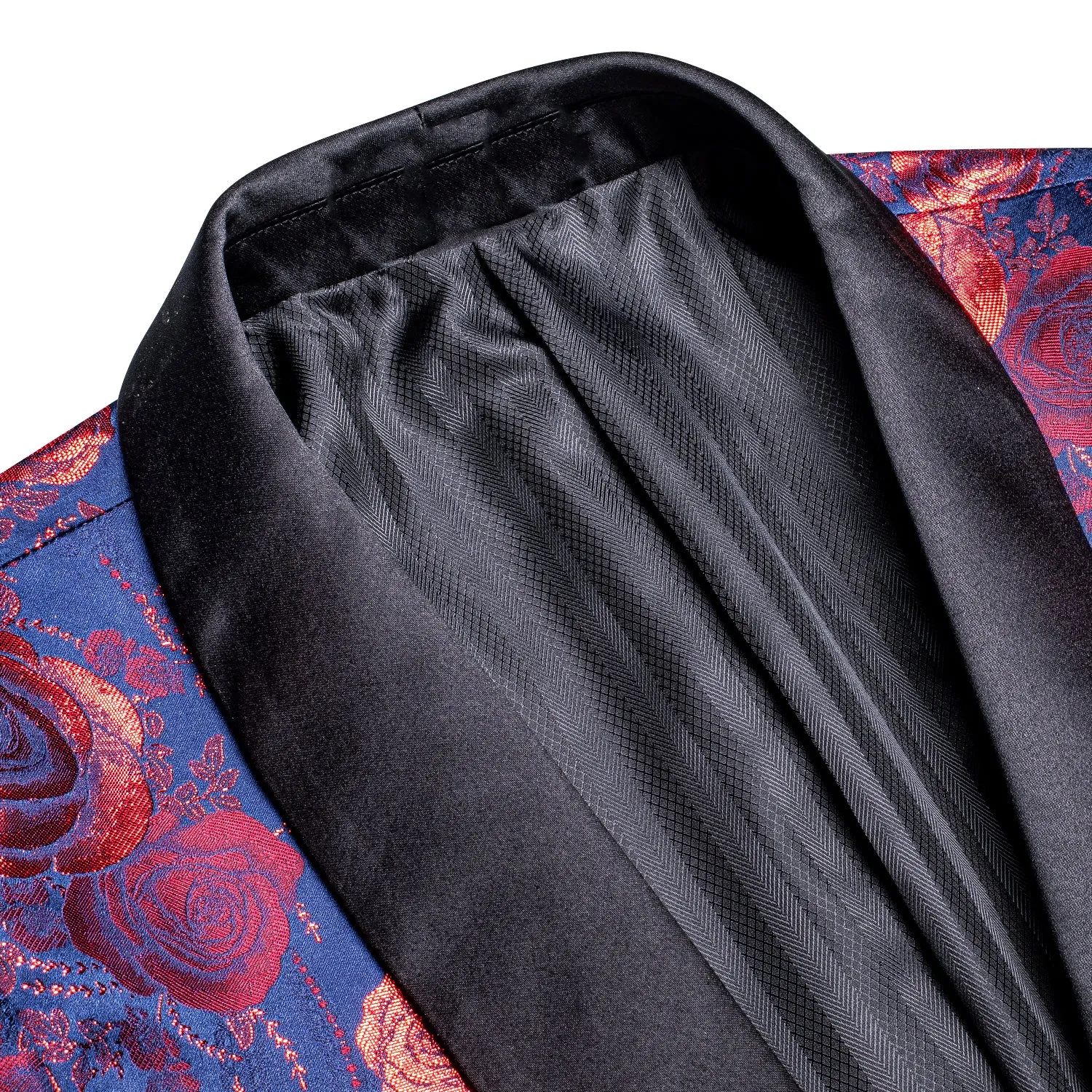 Ties2you Shawl Collar Men's Suit Luxury Blue Red Rose Floral Suit For Party sold by Ties2You product image thumbnail 2