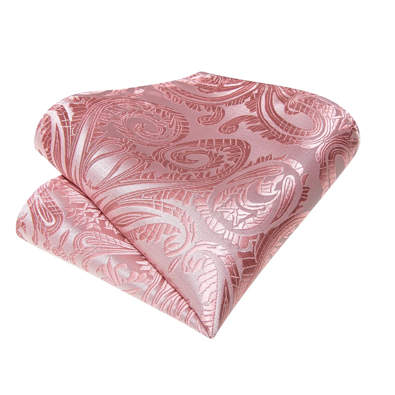 Ties2you Pink Tie Paisley Self-Tied Bow Tie Pocket Square Cufflinks Set sold by Ties2You product image thumbnail 5