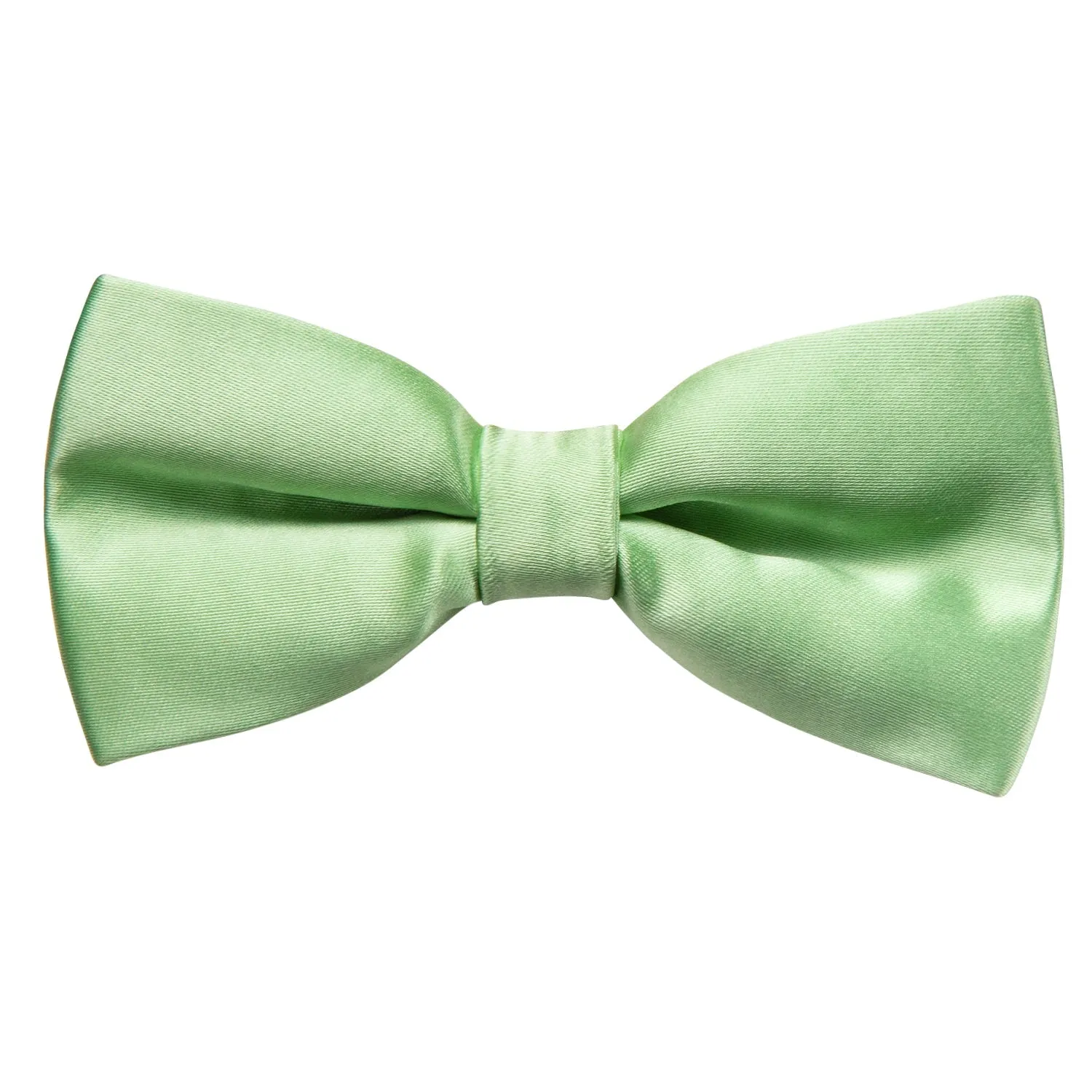 Grass Green Solid Pre-tied Bow Tie Hanky Cufflinks Set sold by Ties2You product image thumbnail 5