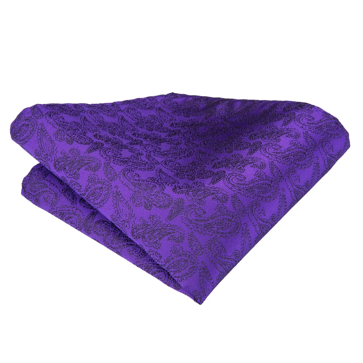 Cadbury purple Paisley Silk Men's Tie Handkerchief Cufflinks Set sold by Ties2You product image thumbnail 5