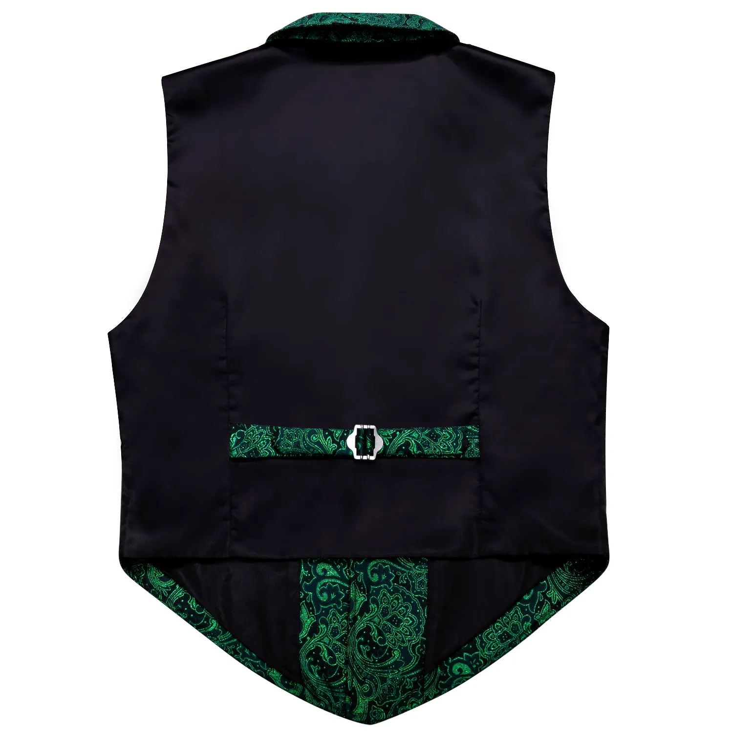 Green Paisley Jacquard Men's Collar Victorian Suit Vest sold by Ties2You product image thumbnail 4