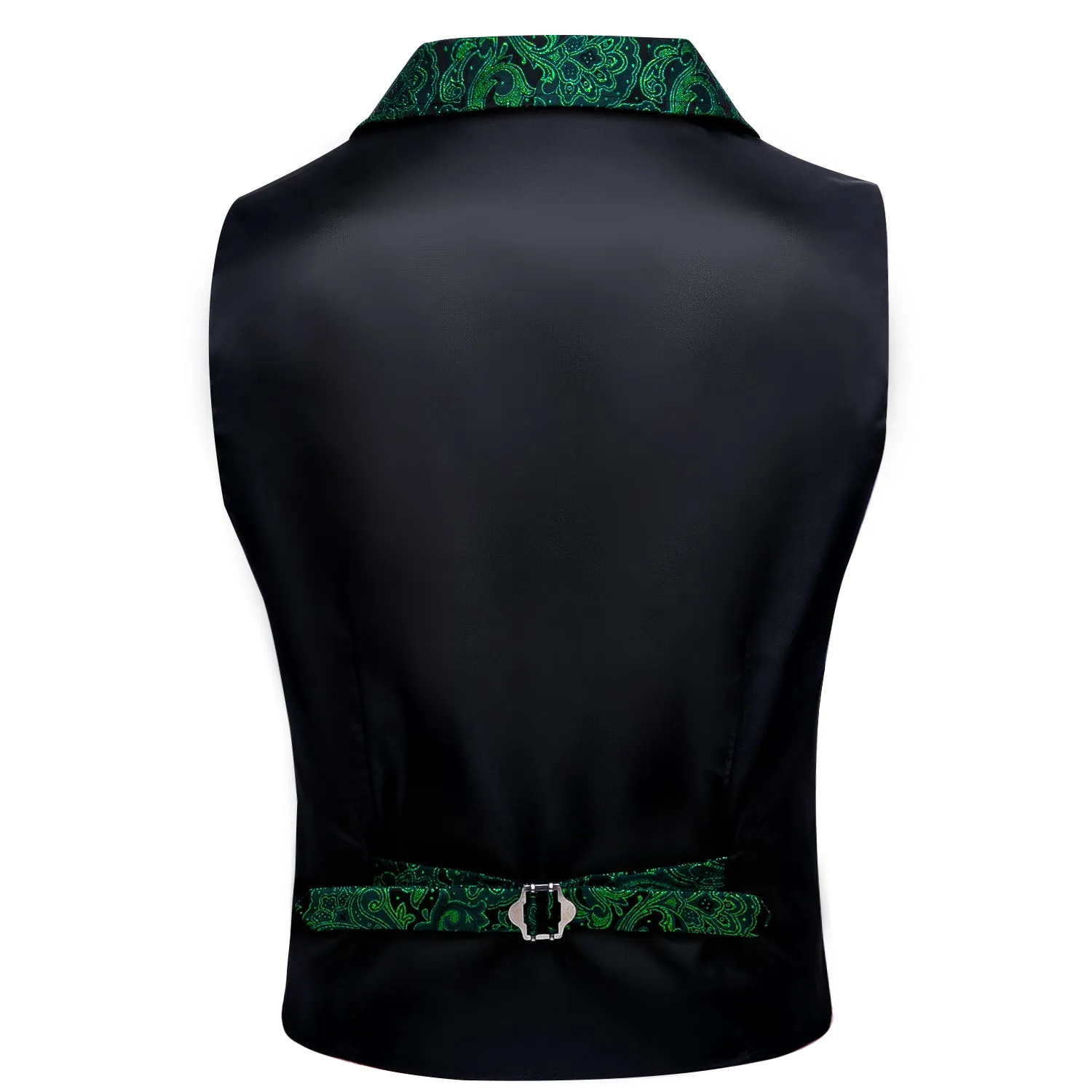 Green Paisley Jacquard Men's Collar Victorian Suit Vest sold by Ties2You product image thumbnail 5