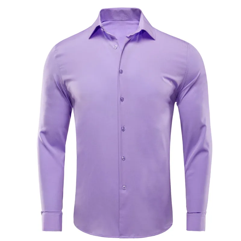 Light Purple Solid Men's Long Sleeve Shirt sold by Ties2You