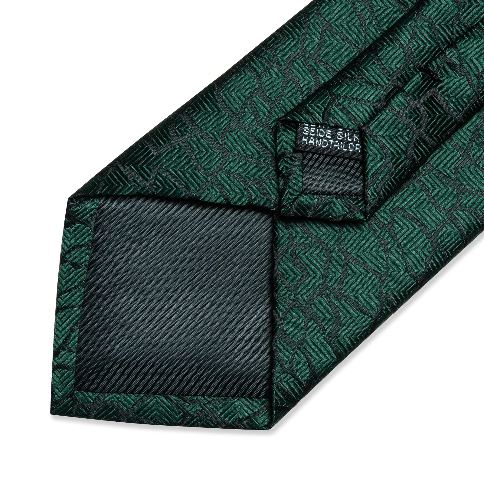 Dark Green Crack Novelty Necktie Pocket Square Cufflinks Set sold by Ties2You product image thumbnail 3