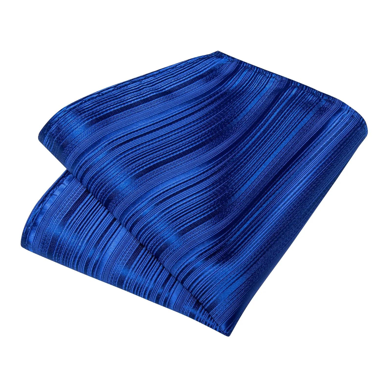 Ties2you Royal Blue Necktie Striped Prom Formal Tie Handkercheif Cufflinks Set sold by Ties2You product image thumbnail 5