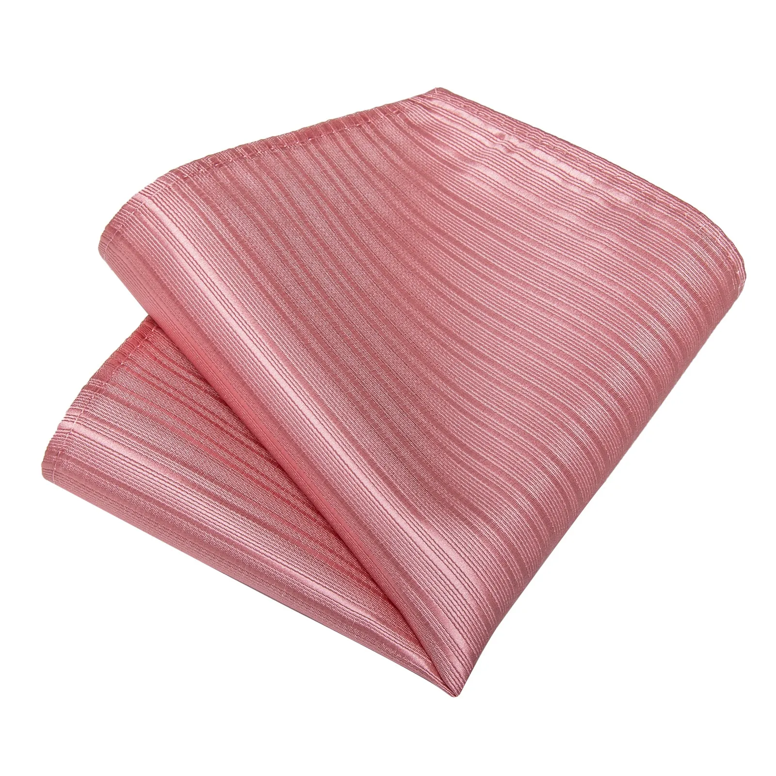 Dark Pink Striped Silk Fabric Tie Hanky Cufflinks Set sold by Ties2You product image thumbnail 5