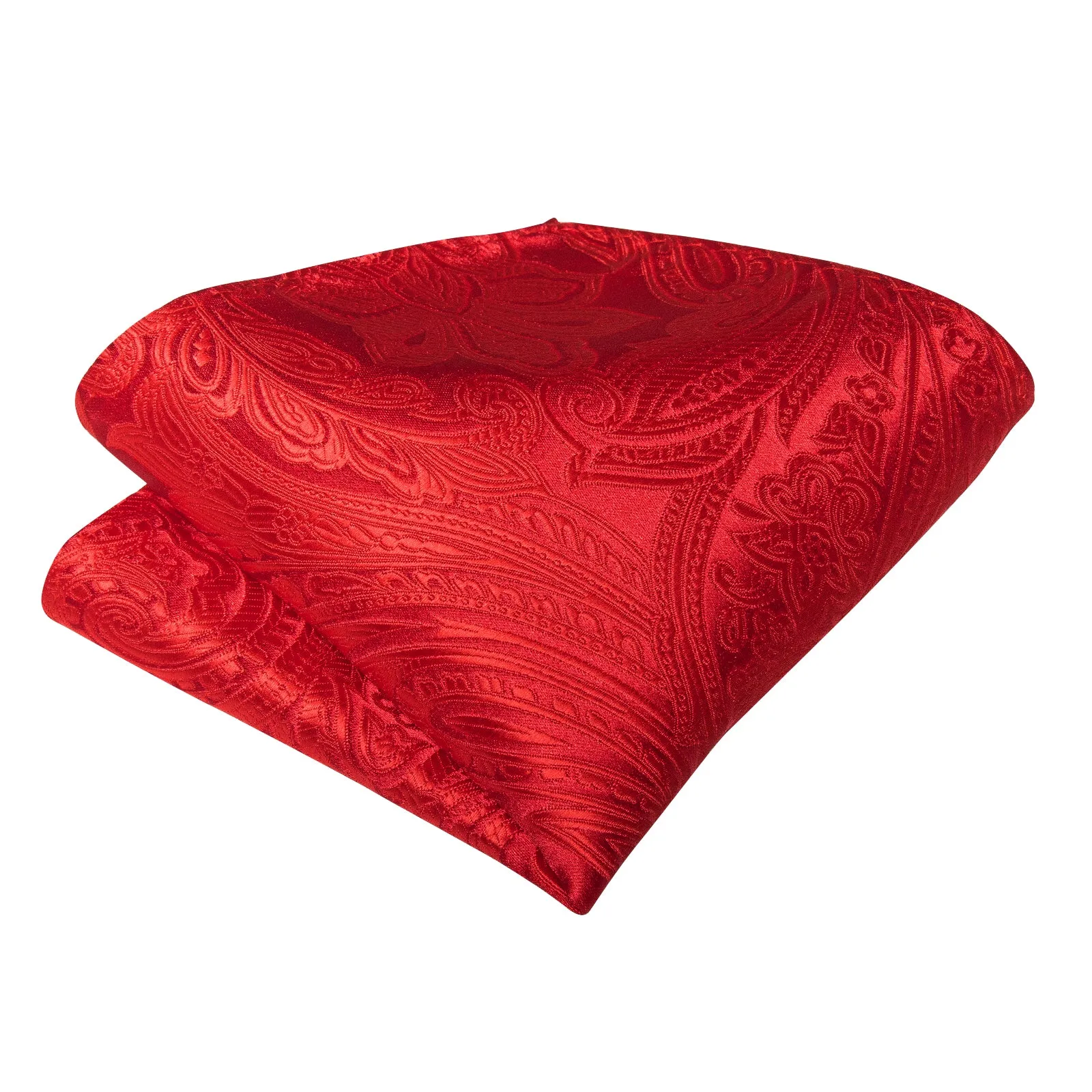 Classic Red Polka Paisley Ascot Cravat Tie Pocket Square Cufflinks Set sold by Ties2You product image thumbnail 5