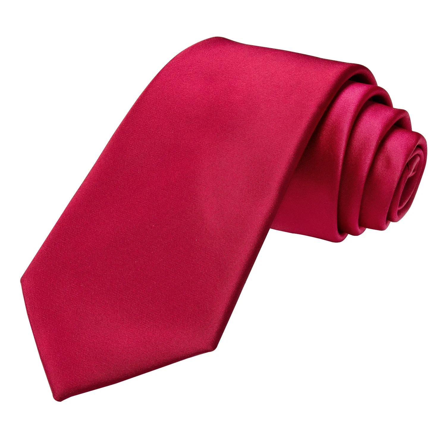 Red Solid Tie Pocket Square Cufflinks Set sold by Ties2You product image thumbnail 3