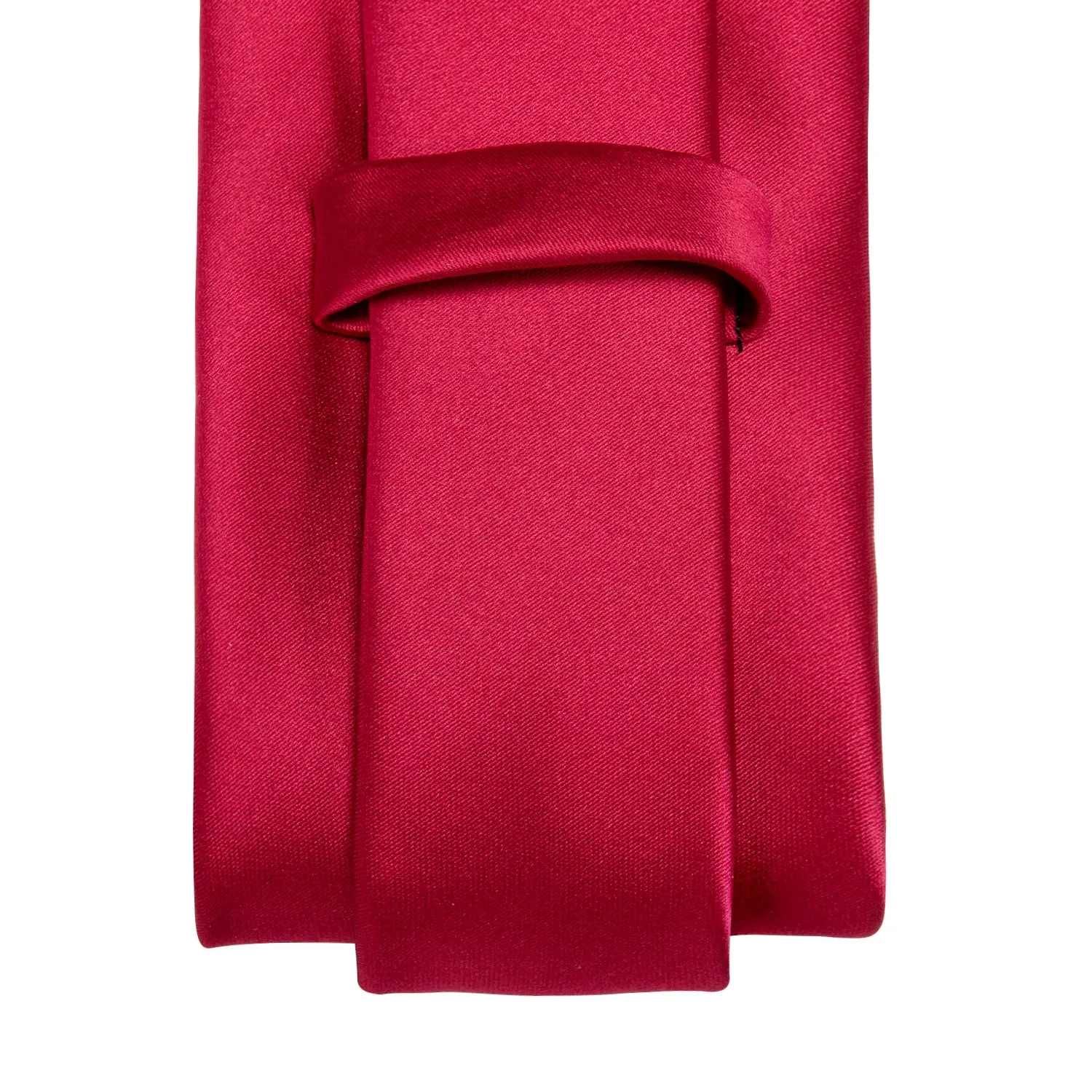 Red Solid Tie Pocket Square Cufflinks Set sold by Ties2You product image thumbnail 4