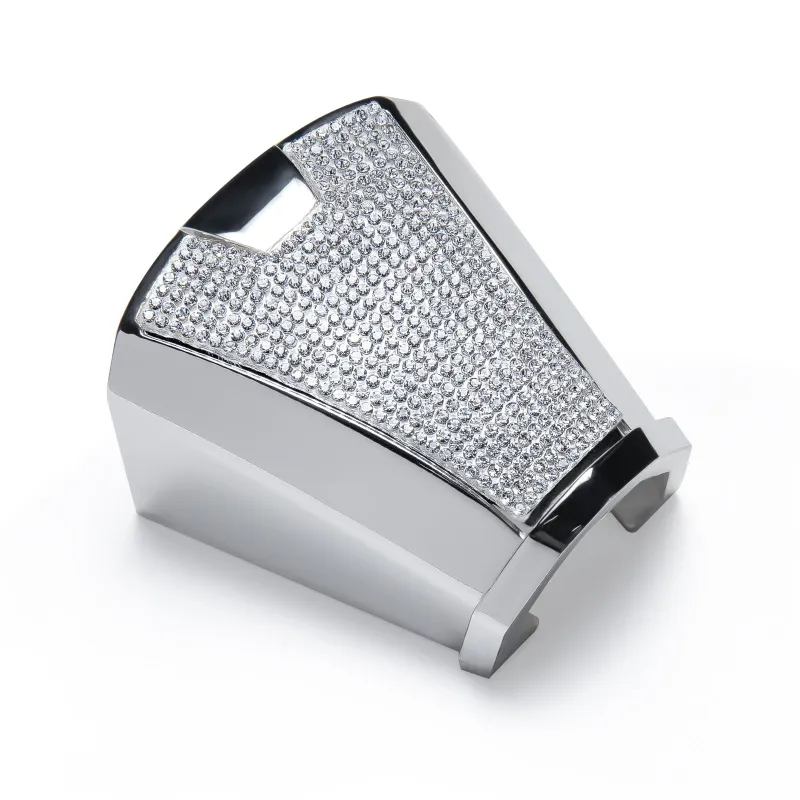 Ties2you Silver Color Ultra Light Material Spacious Rhinestone Ring Decoration for Ties sold by Ties2You