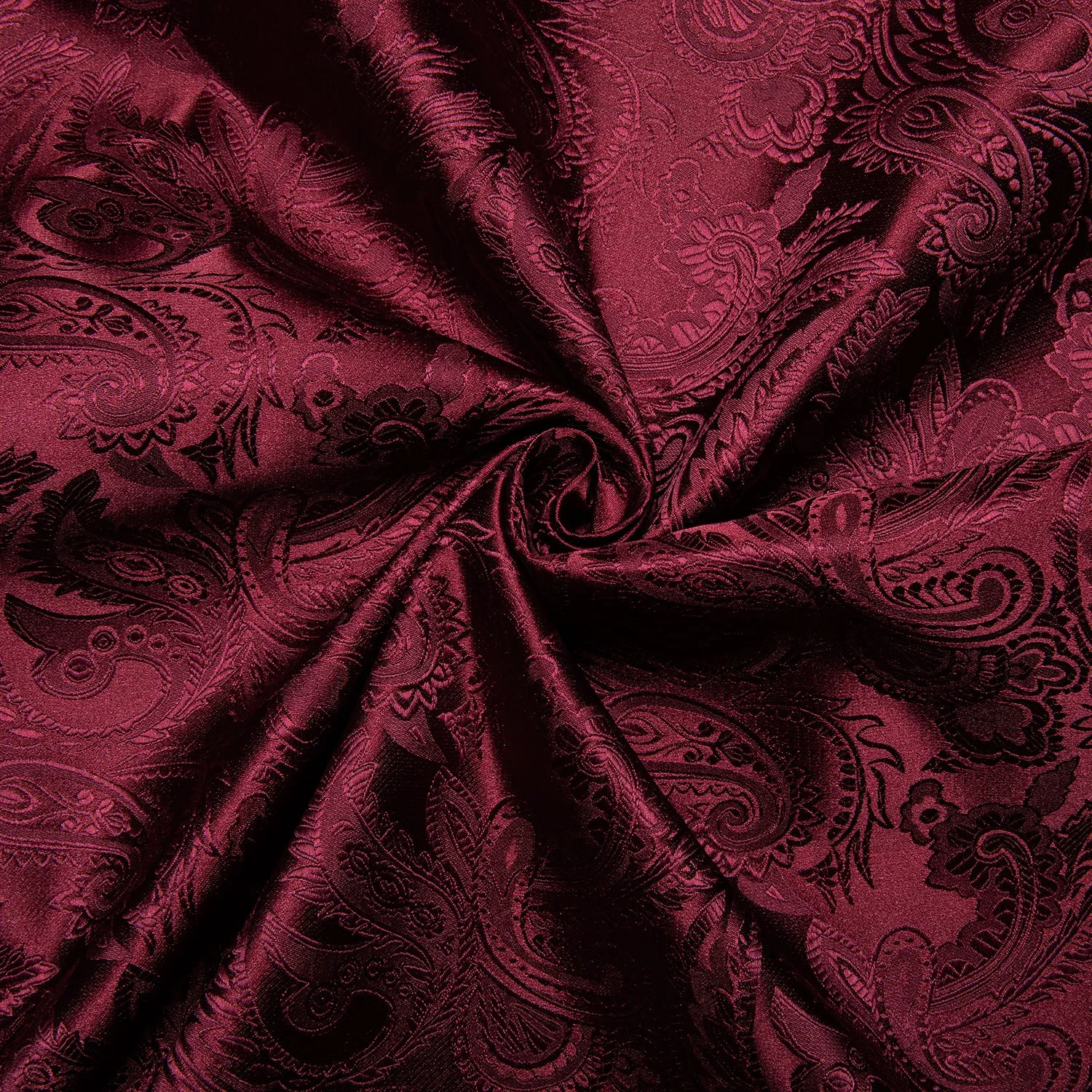 Ties2you Mens Burgundy Floral Dress Shirt 70s Disco Long Sleeve Button Down Shirt sold by Ties2You product image thumbnail 4