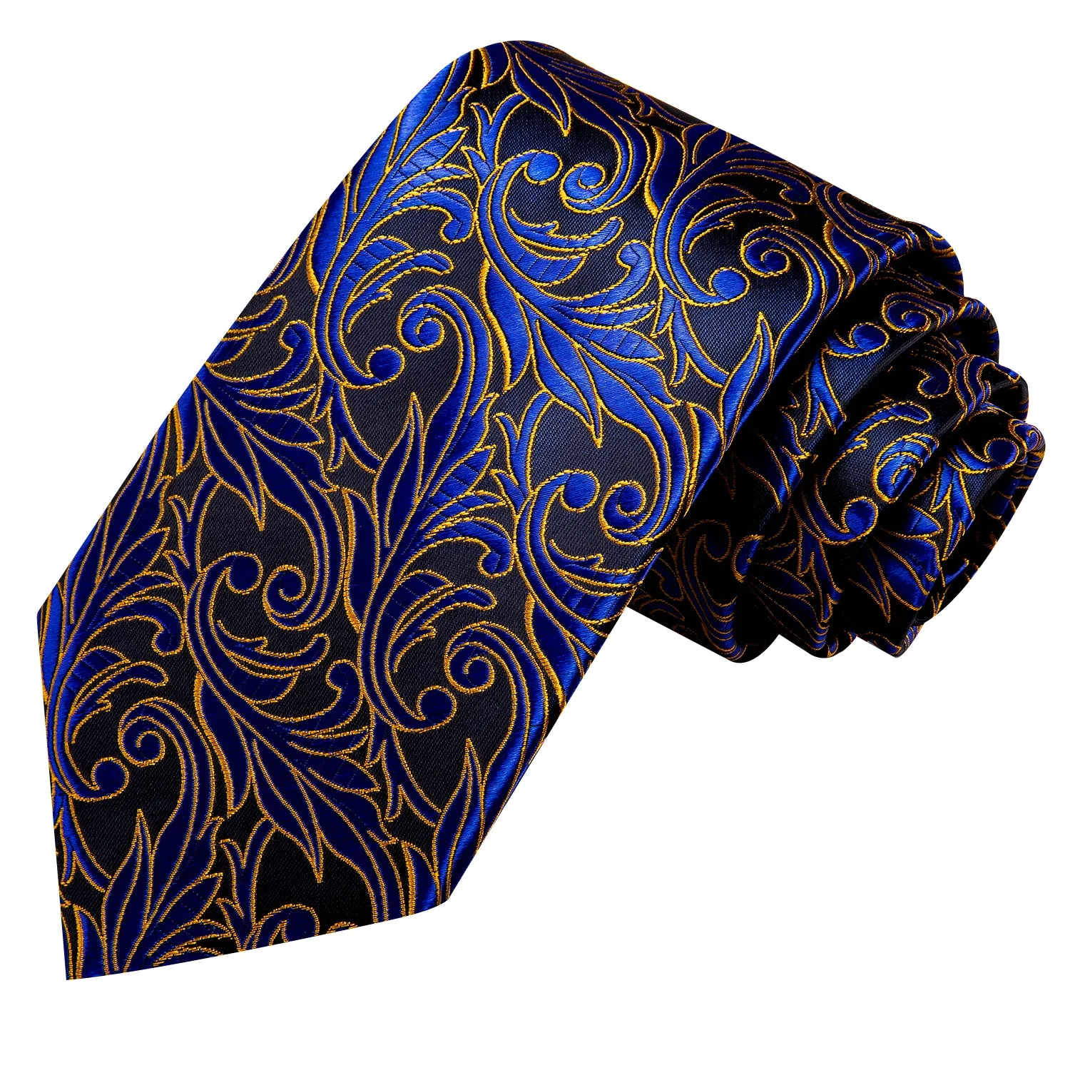 Black Floral Necktie Pocket Square Cufflinks Set sold by Ties2You product image thumbnail 3