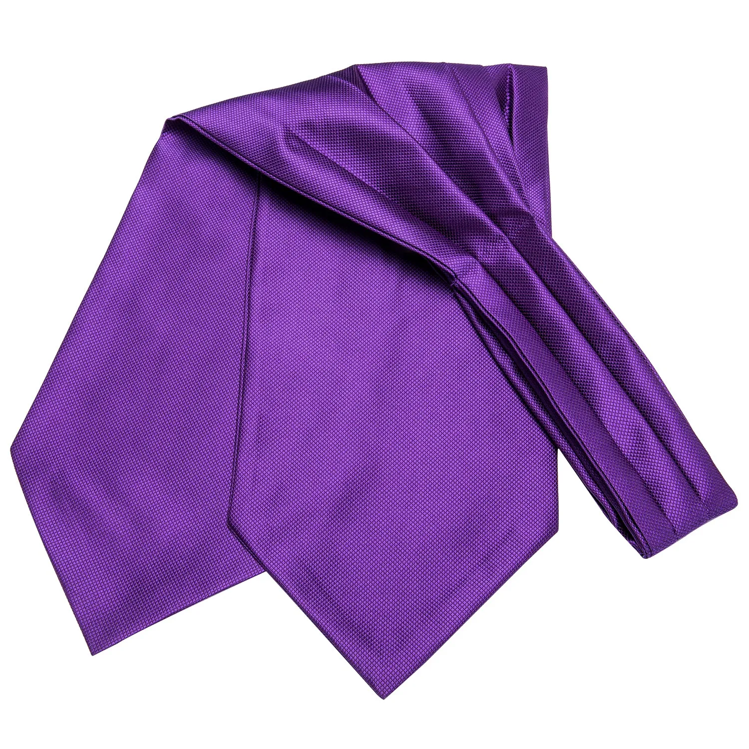 Purple Solid Silk Ascot Cravat Pocket Square Cufflinks Set sold by Ties 2 You product image thumbnail 3