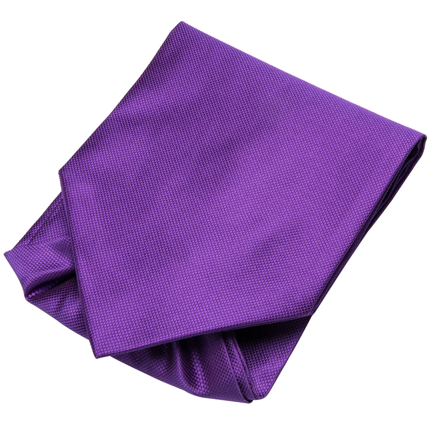 Purple Solid Silk Ascot Cravat Pocket Square Cufflinks Set sold by Ties 2 You product image thumbnail 5