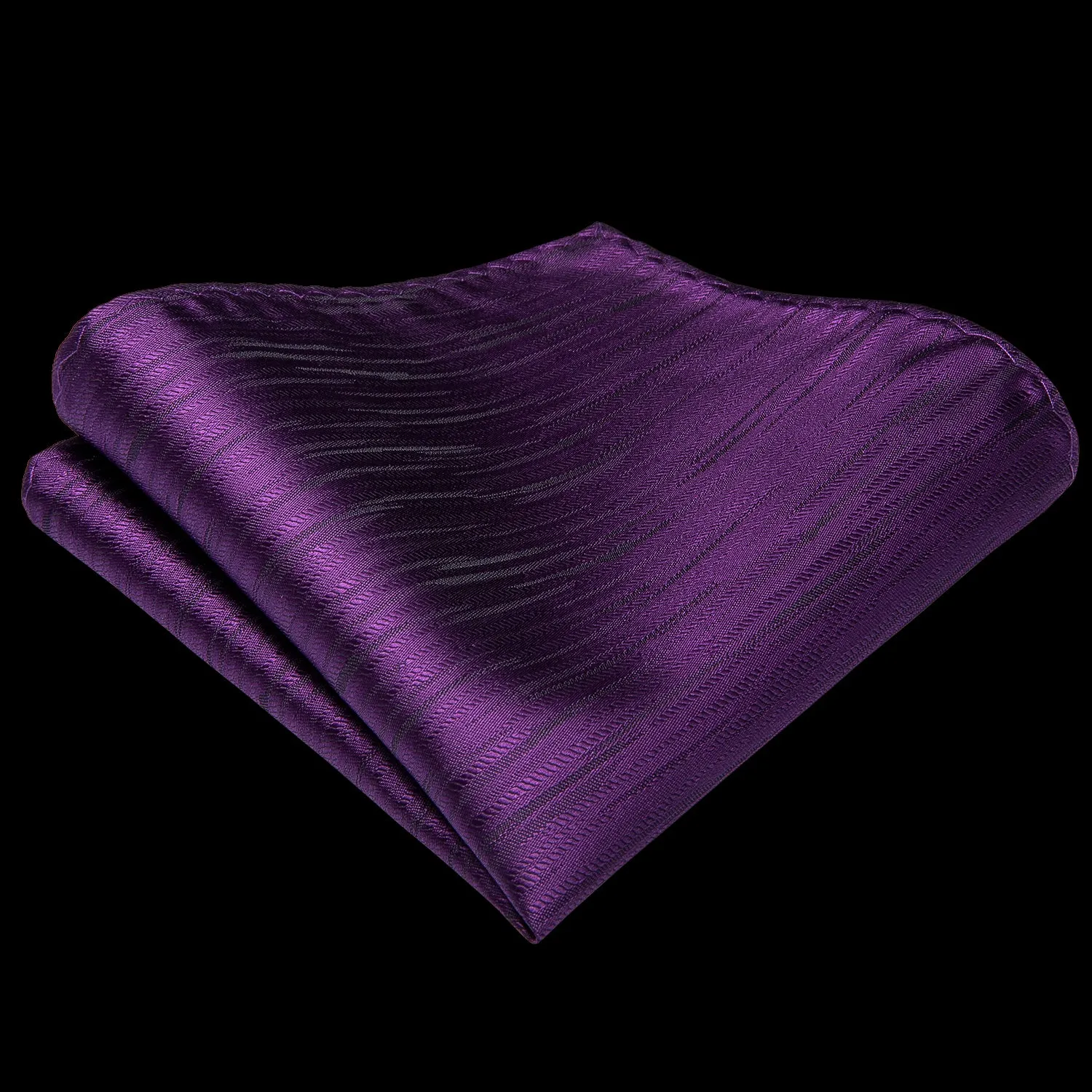 Purple Striped Men's Necktie Pocket Square Cufflinks Set 8cm sold by Ties2You product image thumbnail 5