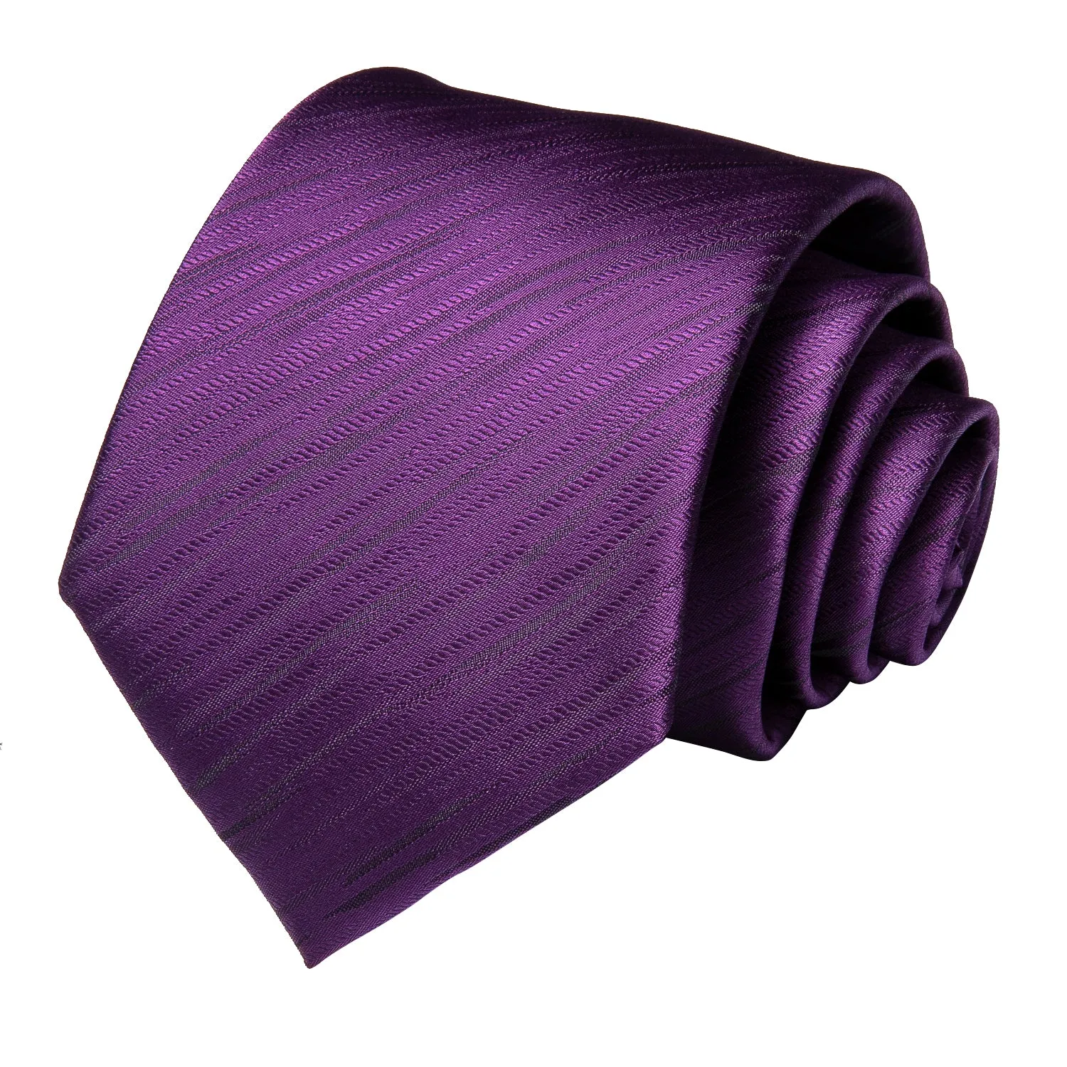 Purple Striped Men's Necktie Pocket Square Cufflinks Set 8cm sold by Ties2You product image thumbnail 3