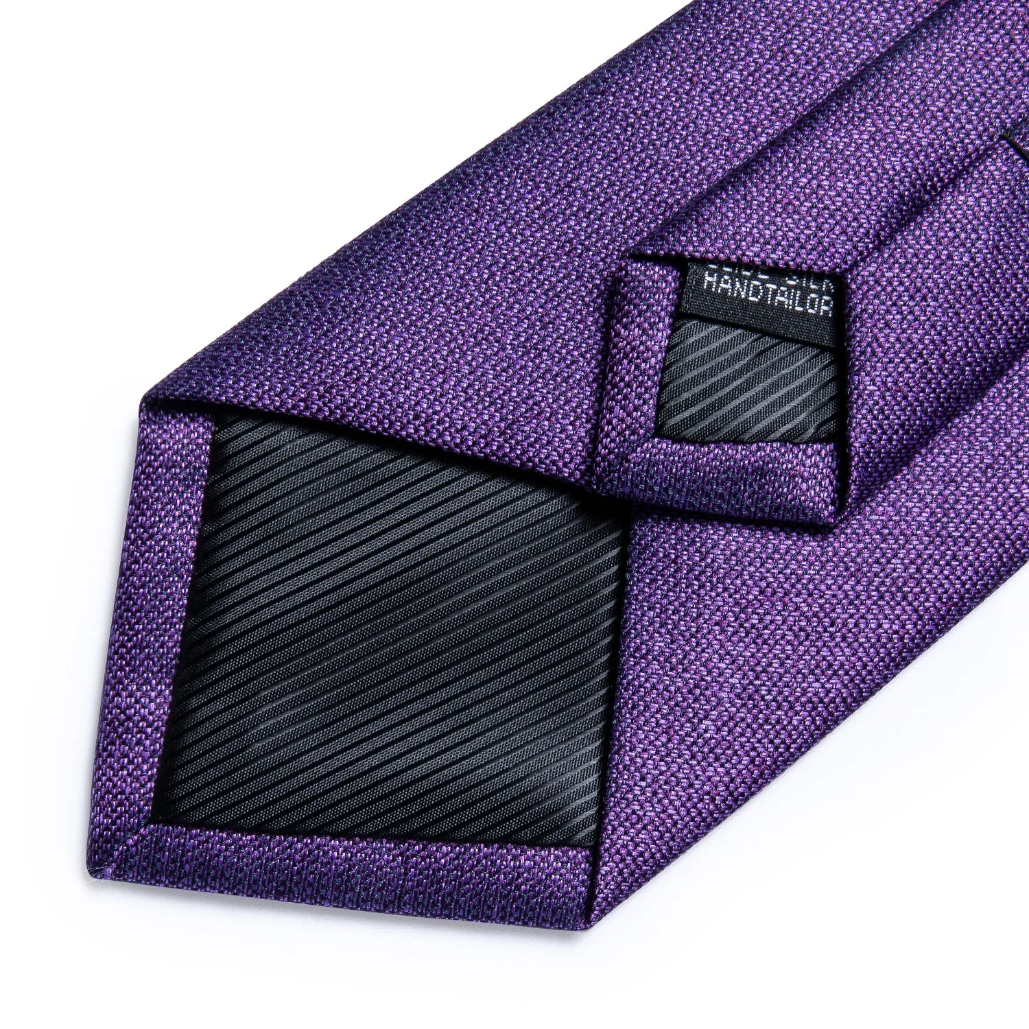 Royal Purple Solid Tie Pocket Square Cufflinks Set 8cm sold by Ties2You product image thumbnail 5