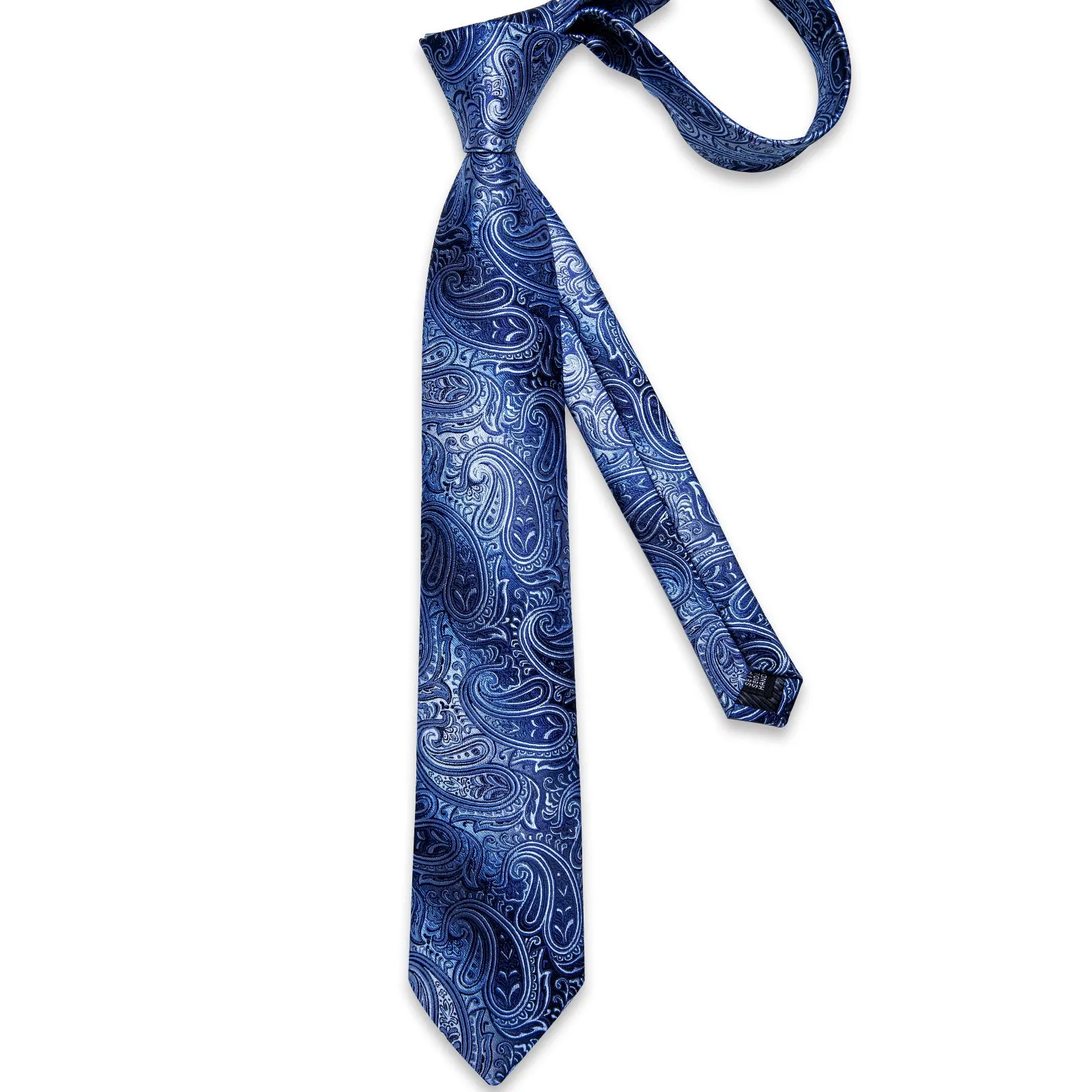 Awesome Blue Paisley Tie Handkerchief Cufflinks Set sold by Ties2You product image thumbnail 5