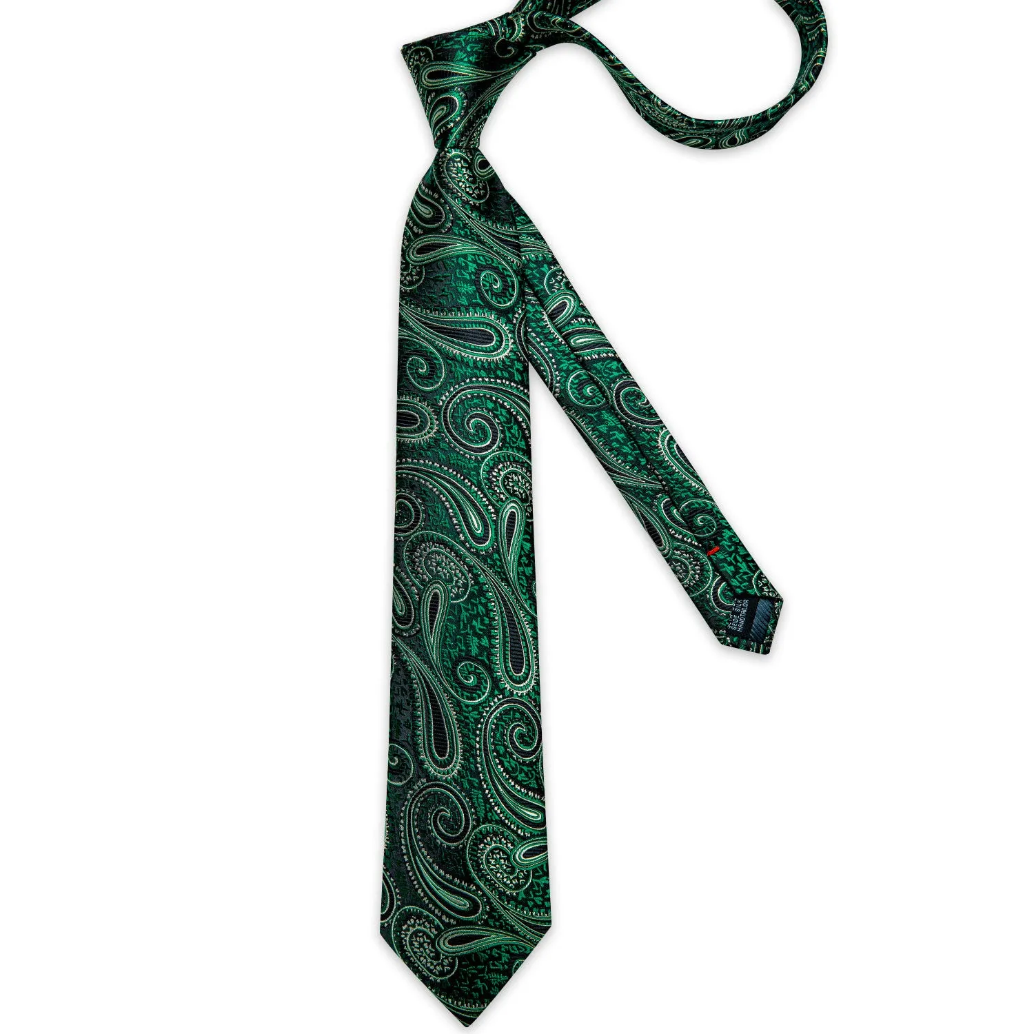 Green Paisley Tie Hanky Cufflinks Set sold by Ties2You product image thumbnail 5