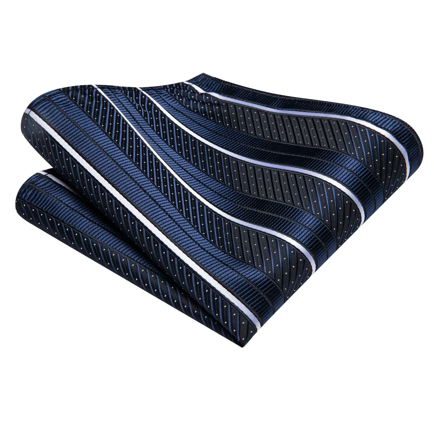 Ties2you Extra Long Tie Navy Blue Striped 70 Inches Silk Mens Dress Tie Set for Business sold by Ties2You product image thumbnail 5