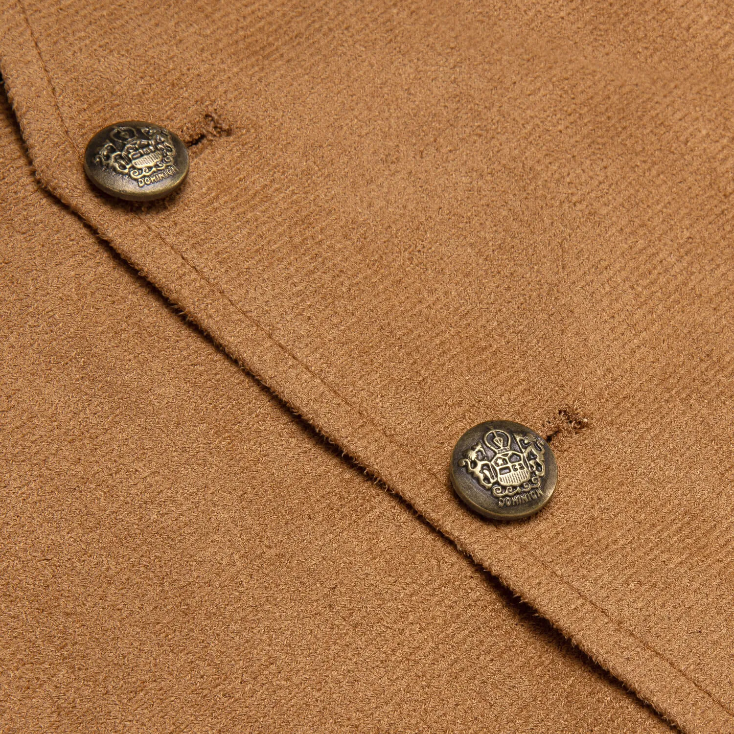 Ties2you Buttons Vest Men's Copper Brown Suede Leather Solid Single Waistcoat sold by Ties2You product image thumbnail 5