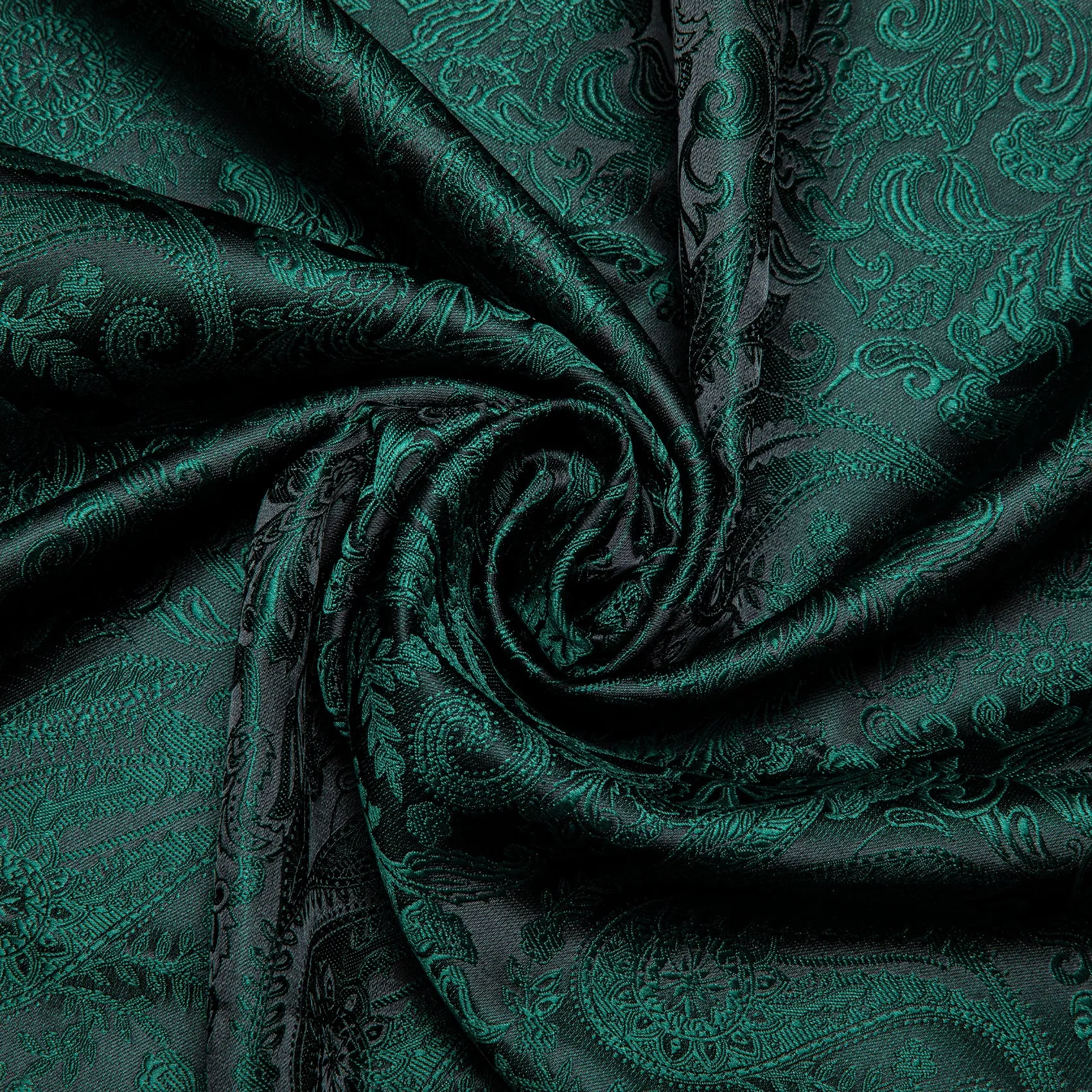 Dark Green Paisley Men's Silk Scarf sold by Ties2You product image thumbnail 4