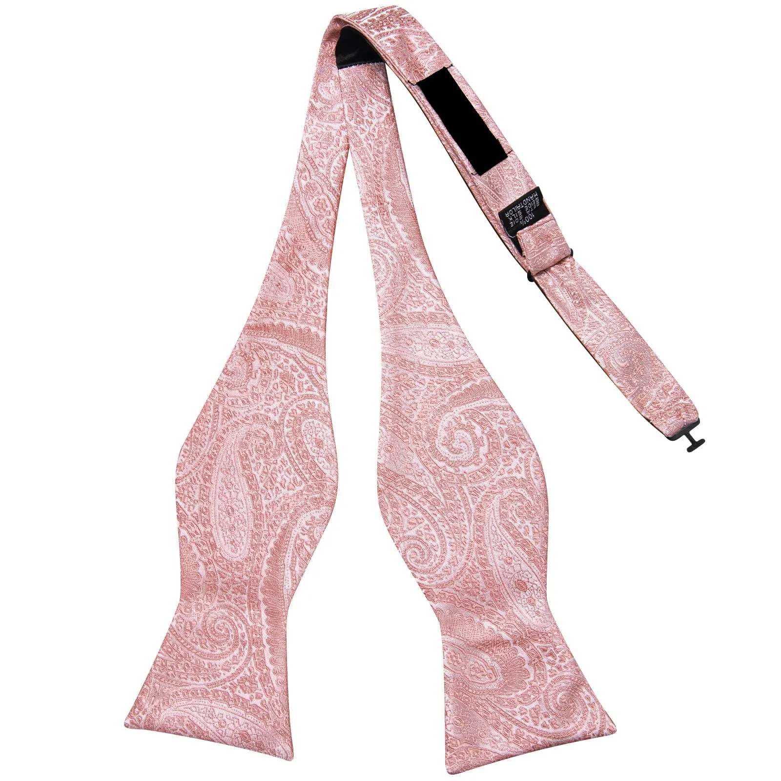 Ties2you Men's Paisley Pale Pink Bow Tie Self-tie Wedding Tuxedo Bowtie Set sold by Ties2You product image thumbnail 4