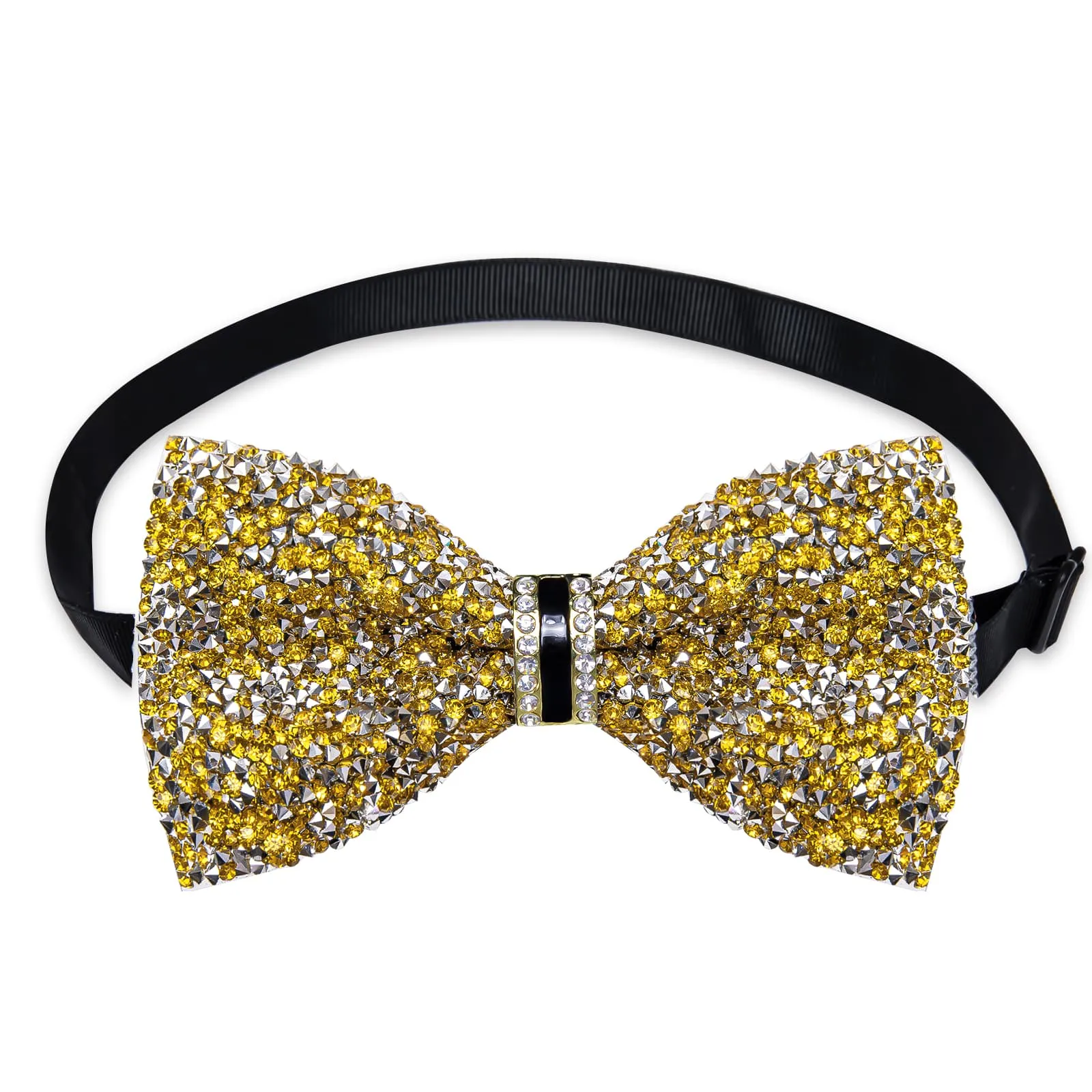 Ties2you Men's Gold Pre-tied Tuxedo Bowtie Rhinestones Wedding Party Bow Tie sold by Ties2You product image thumbnail 3