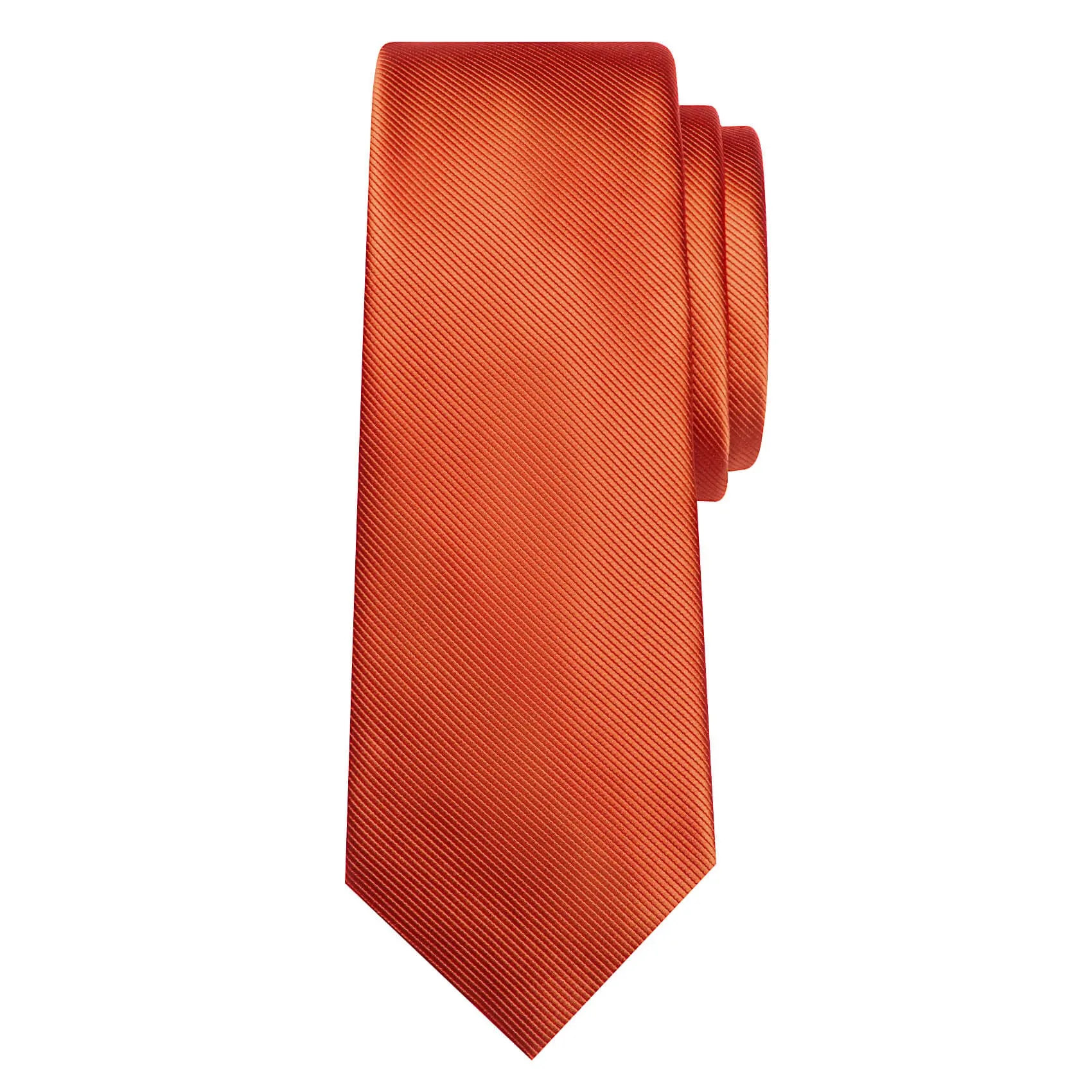 Ties2you Solid Silk Tie Burnt Orange Silk Tie Pocket Square Cufflinks Set sold by Ties2You product image thumbnail 2