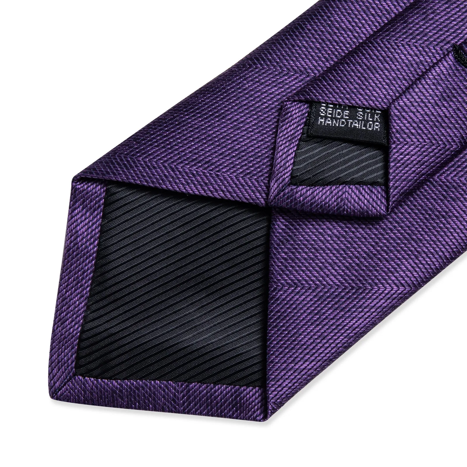 Ties2you Grape Purple Formal Necktie Solid Silk Suit Tie Hanky Cufflinks Set sold by Ties2You product image thumbnail 5