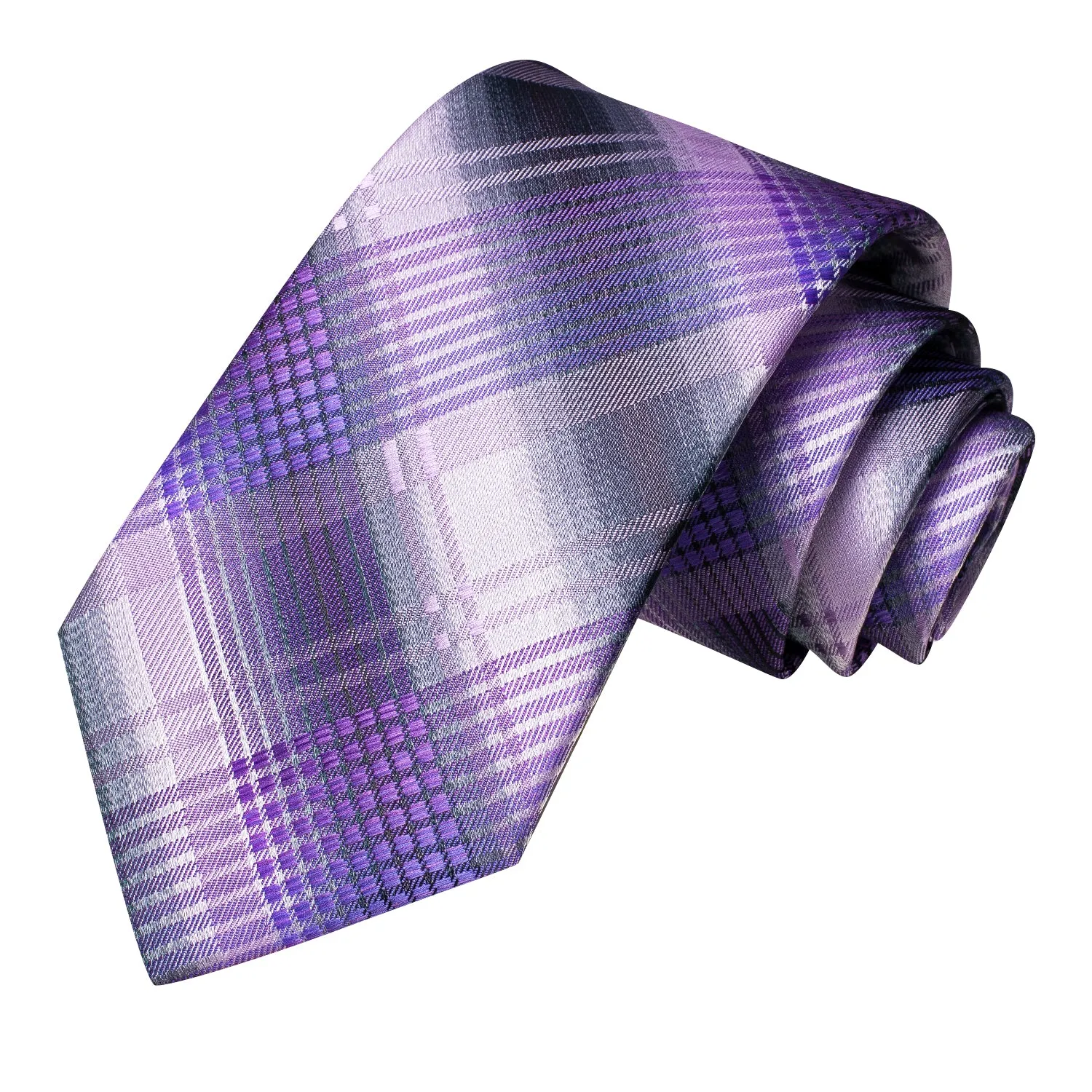 Ties2you Mens Plaid Necktie Lalic Business Suit Tie Pocket Square Cufflinks Set sold by Ties2You product image thumbnail 4